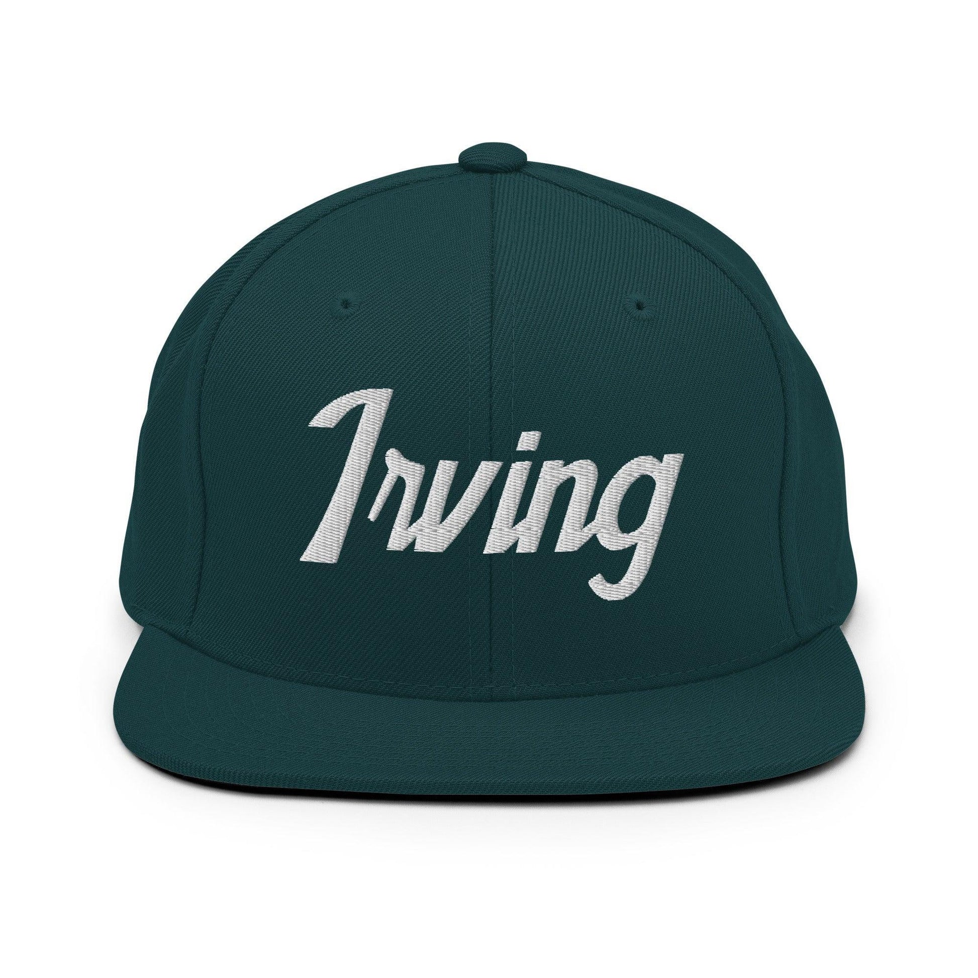 Irving Script Snapback Hat Spruce