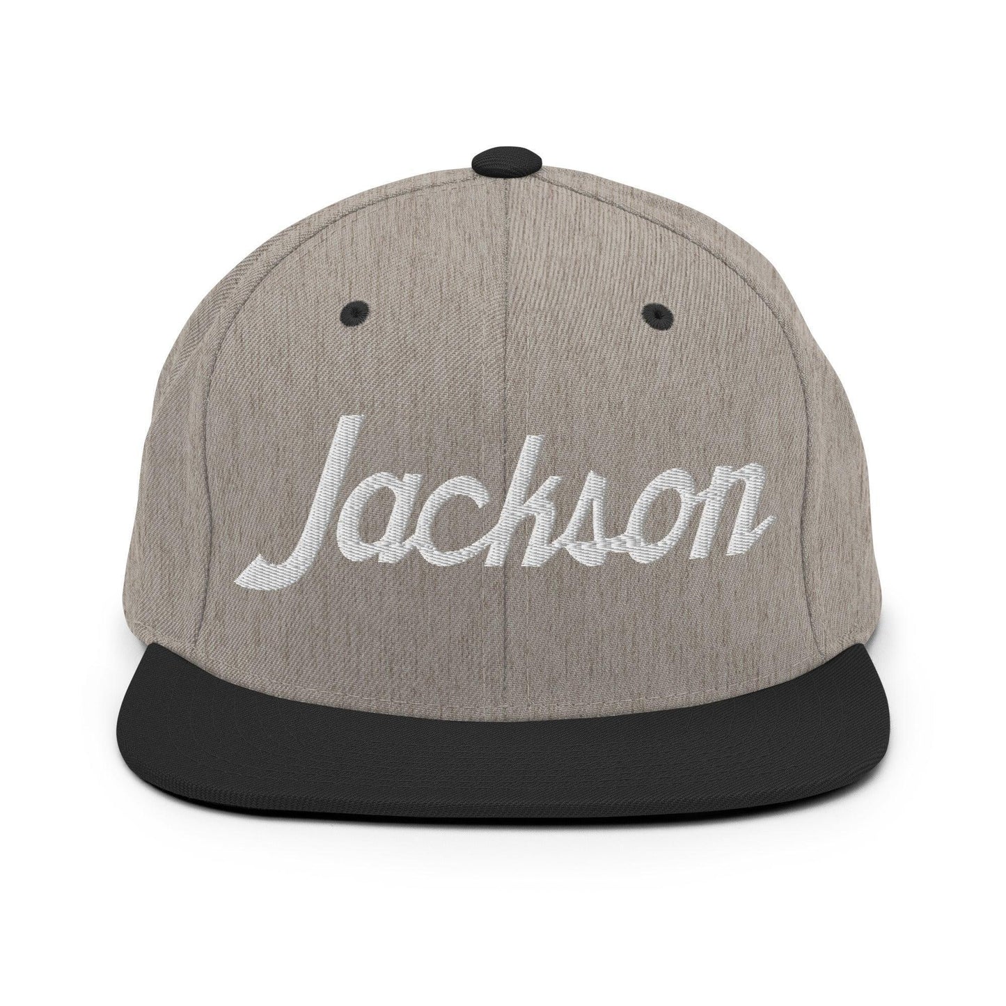 Jackson Script Snapback Hat Heather/Black