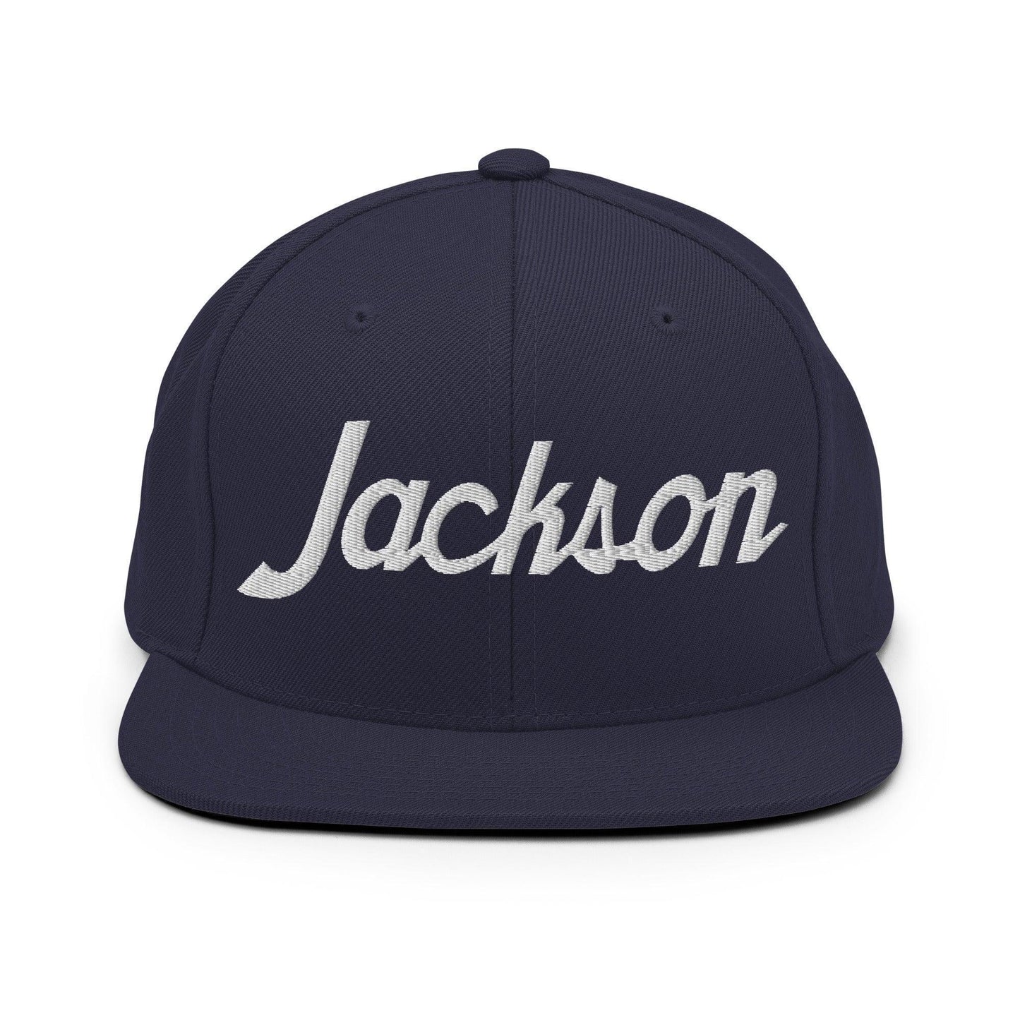 Jackson Script Snapback Hat Navy
