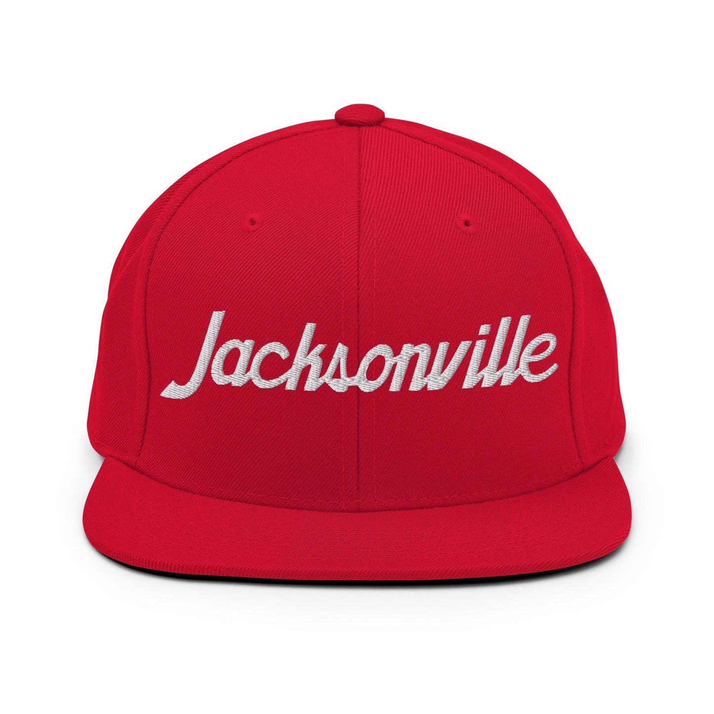 Jacksonville Script Snapback Hat Red