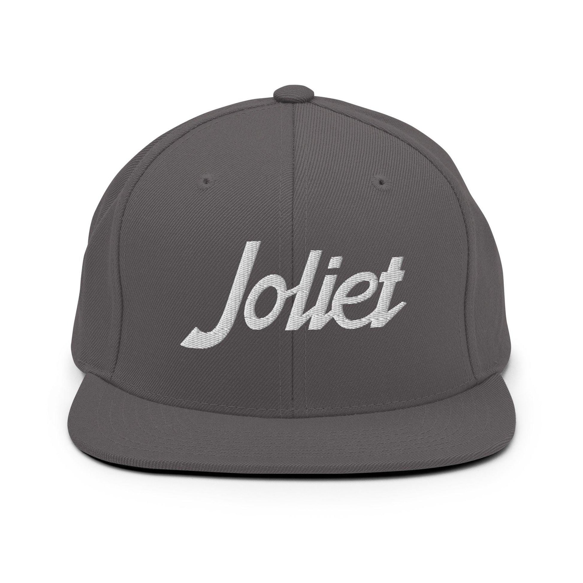 Joliet Script Snapback Hat Dark Grey