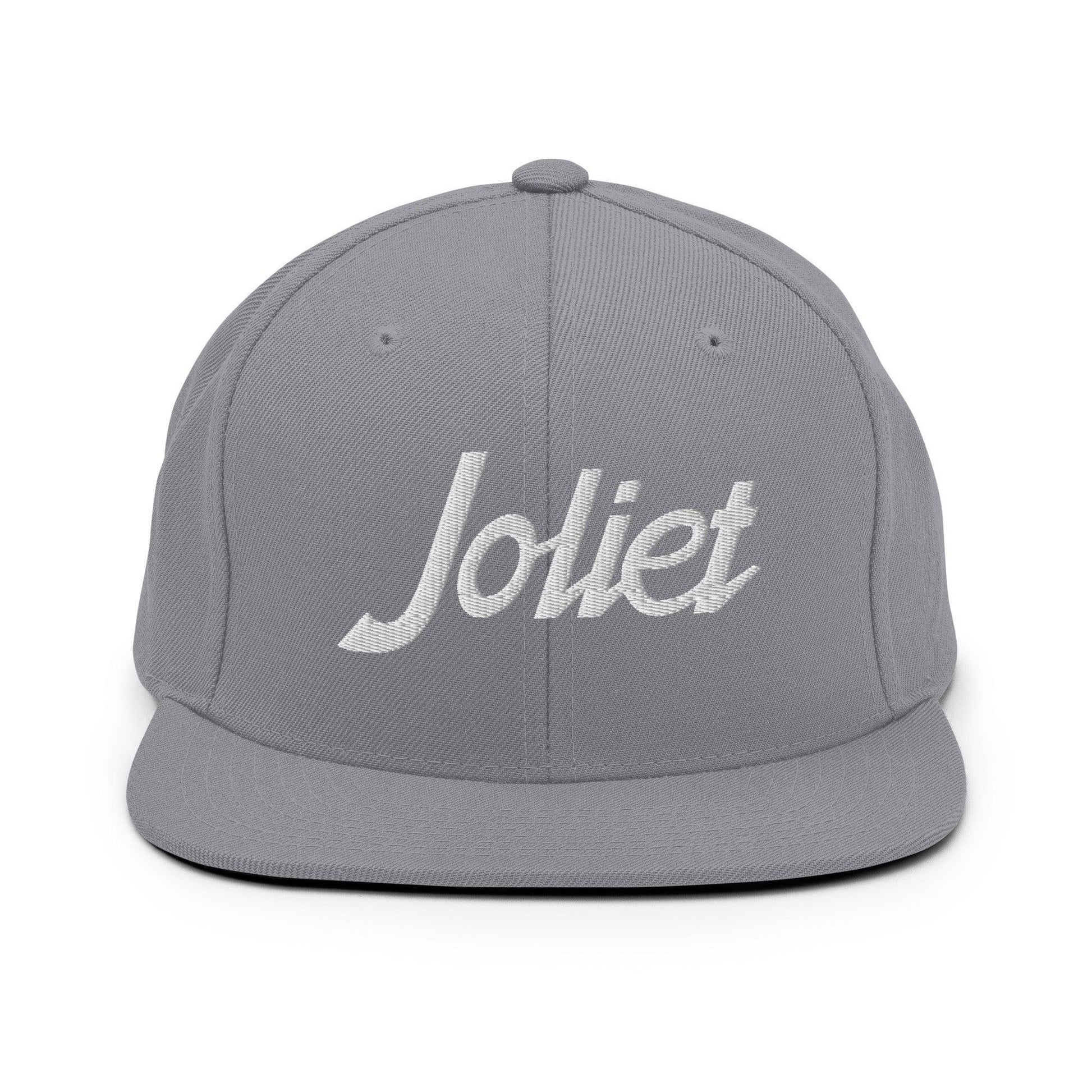 Joliet Script Snapback Hat Silver
