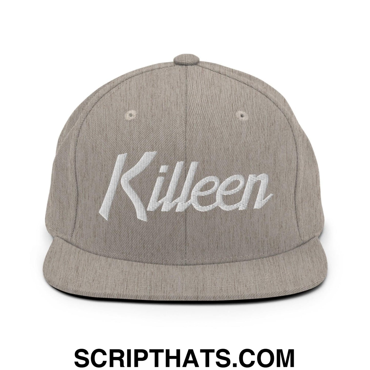 Killeen Script Snapback Hat Heather Grey