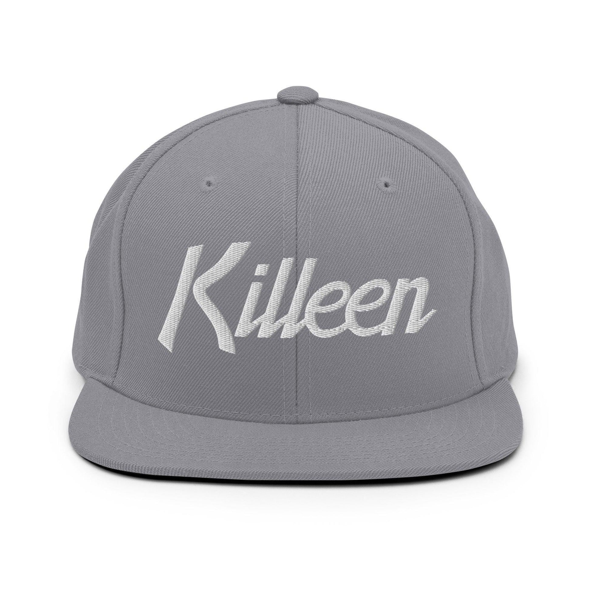 Killeen Script Snapback Hat Silver