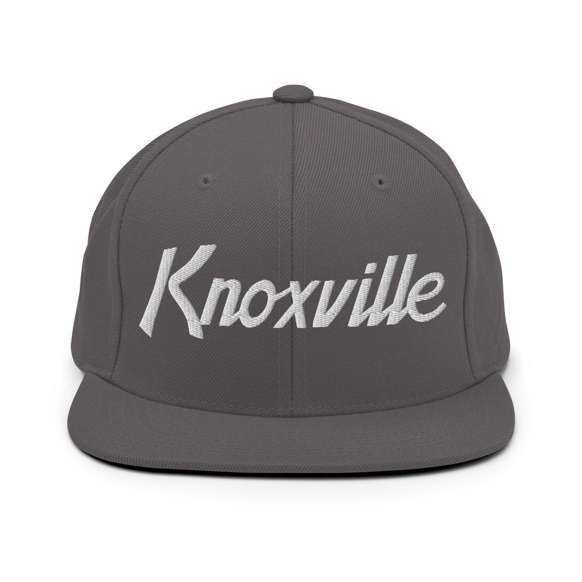 Knoxville Script Snapback Hat Dark Grey