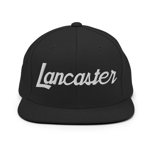 Lancaster Script Snapback Hat Black