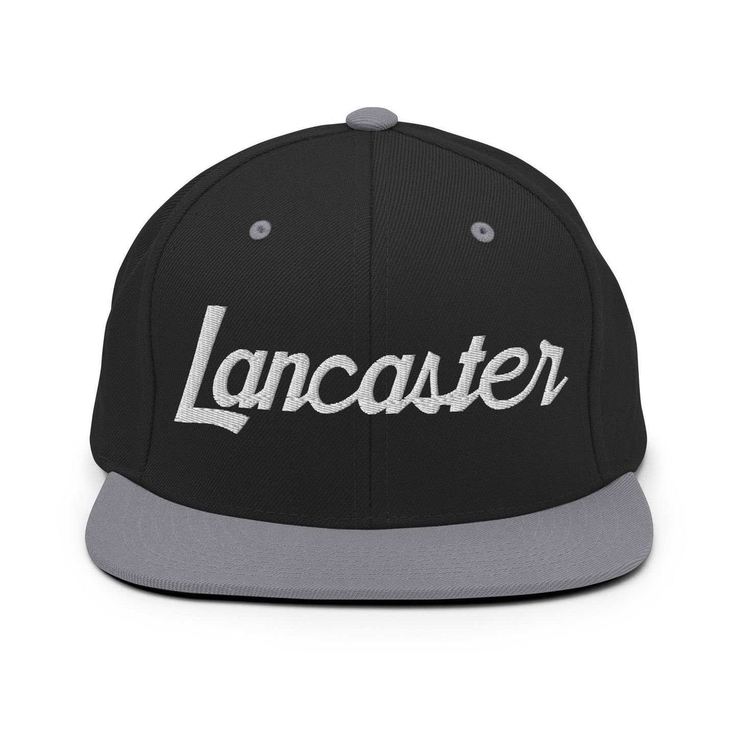 Lancaster Script Snapback Hat Black/ Silver