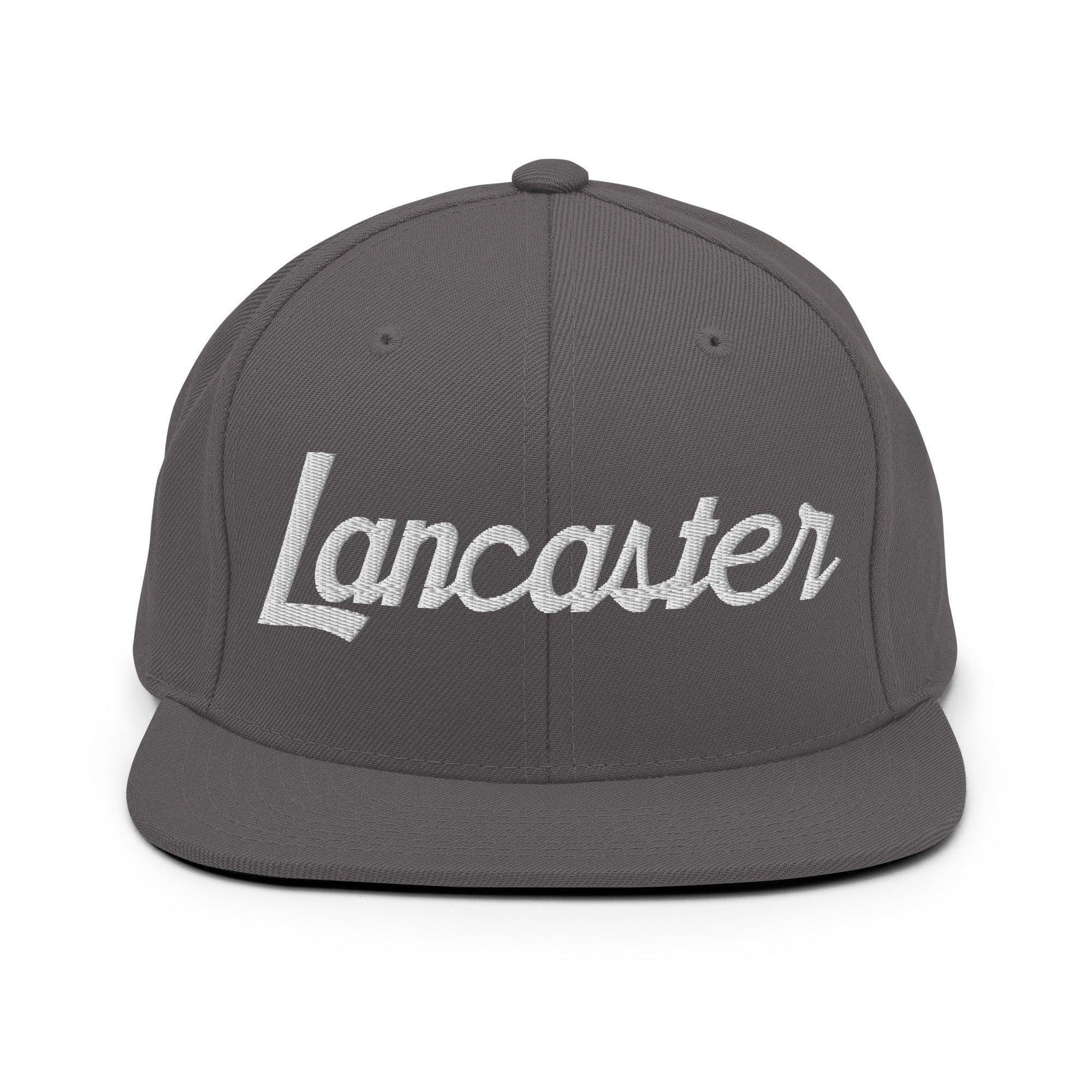 Lancaster Script Snapback Hat Dark Grey
