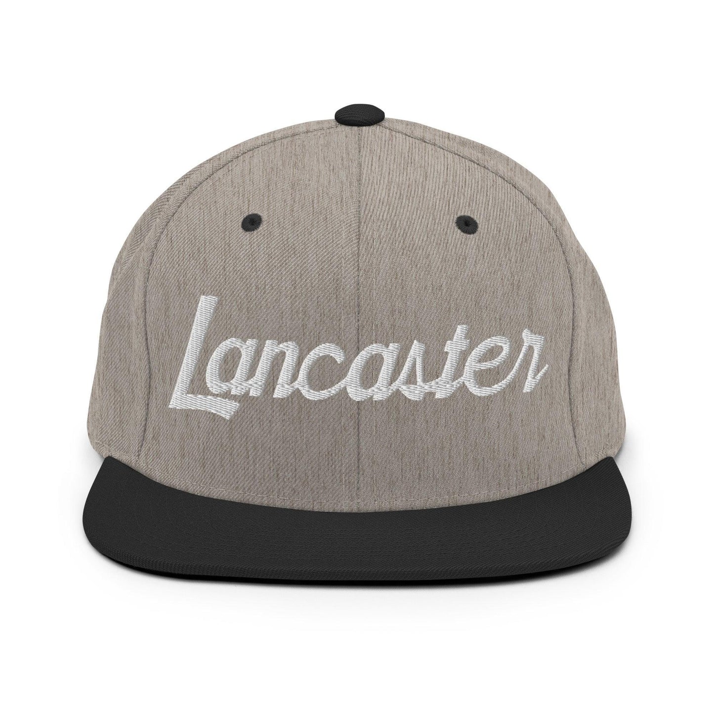 Lancaster Script Snapback Hat Heather/Black