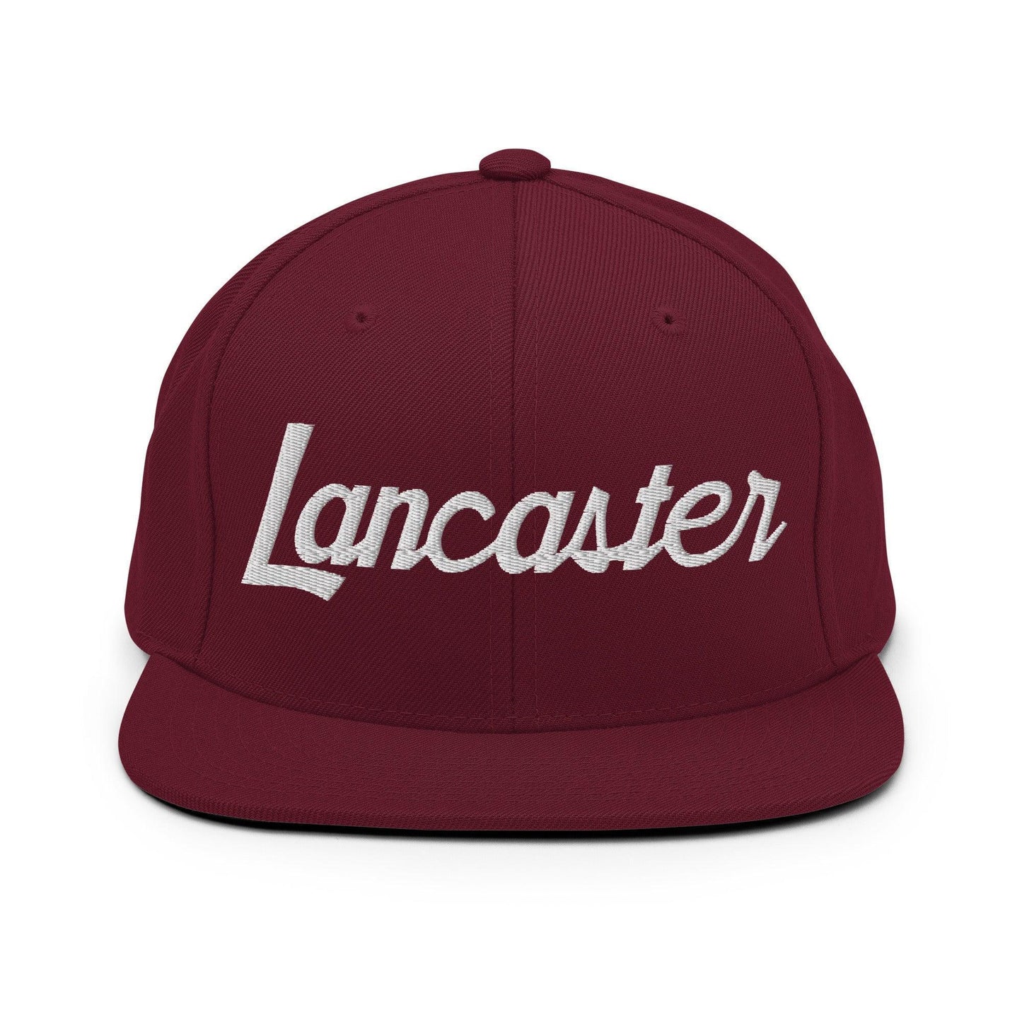 Lancaster Script Snapback Hat Maroon