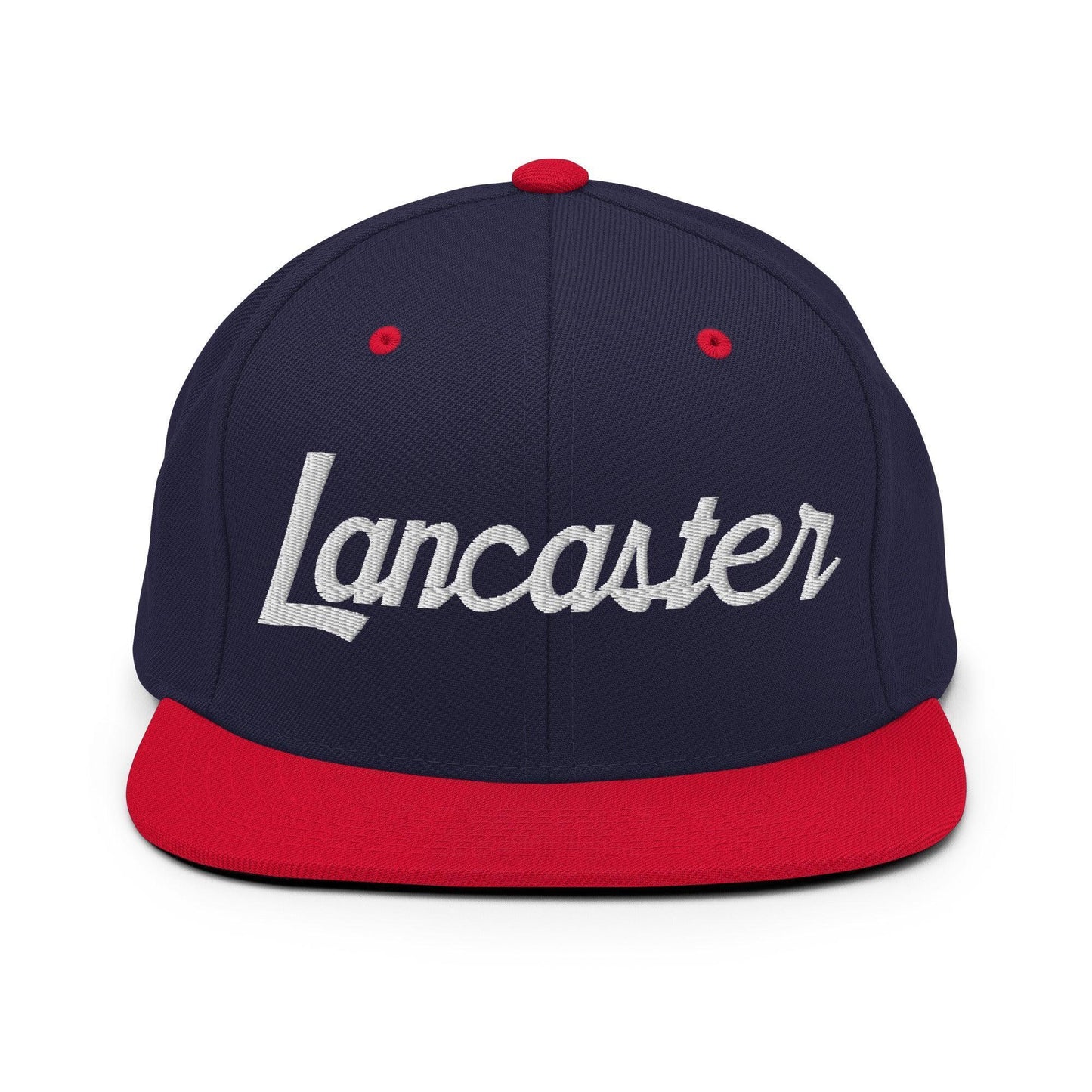 Lancaster Script Snapback Hat Navy/ Red