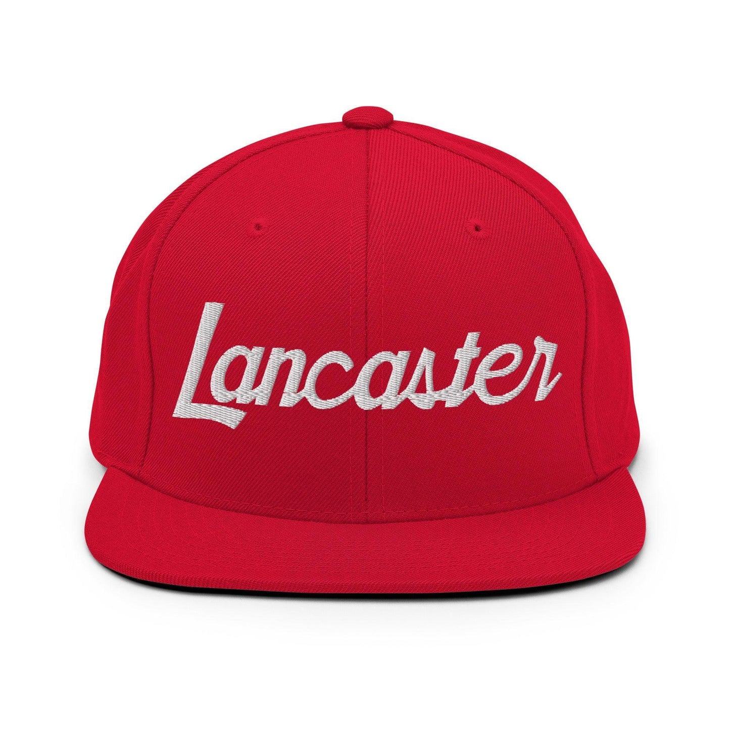 Lancaster Script Snapback Hat Red