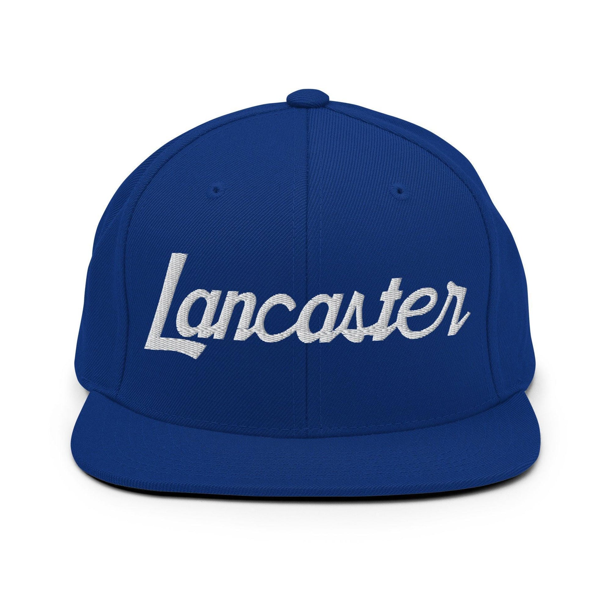 Lancaster Script Snapback Hat Royal Blue