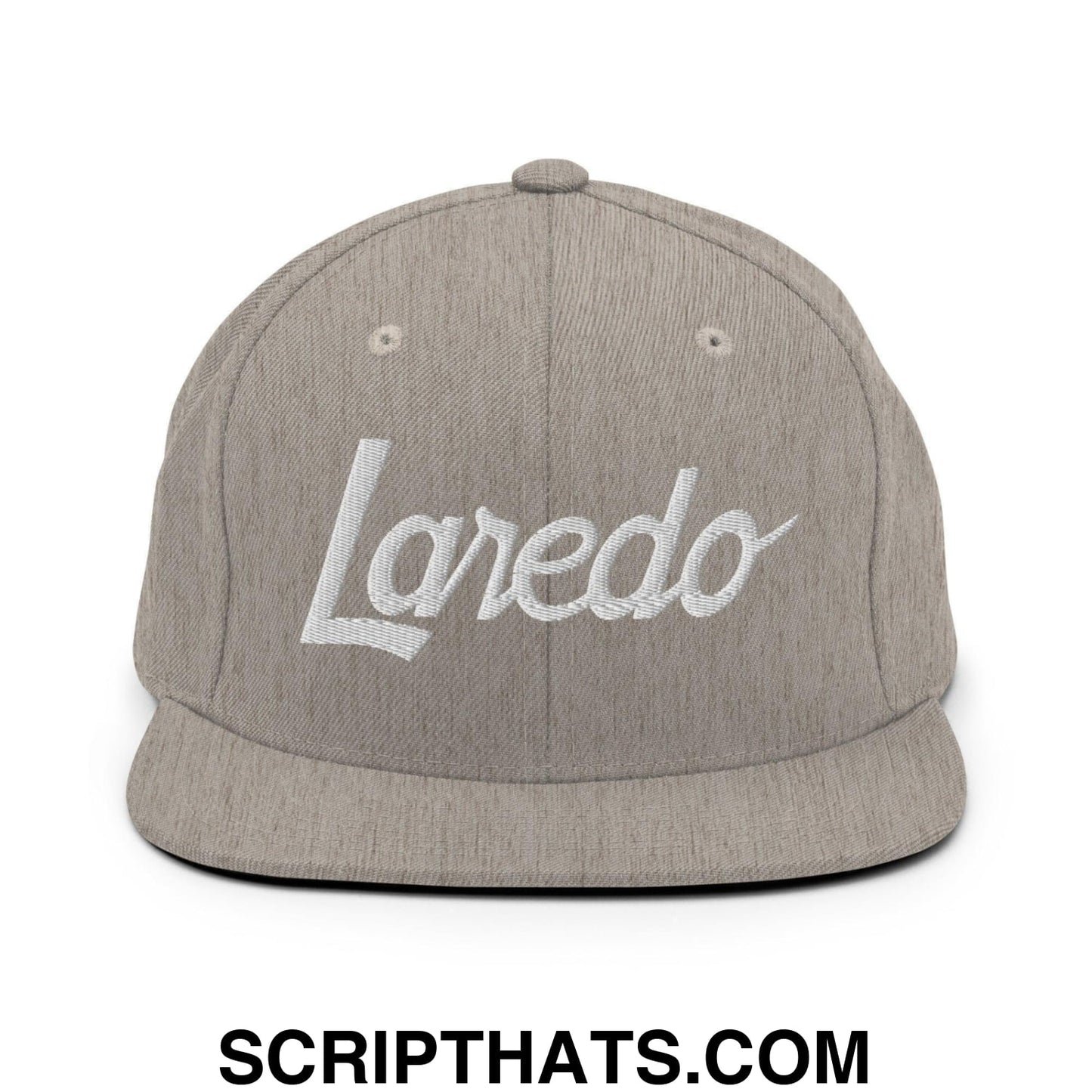 Laredo Script Snapback Hat Heather Grey