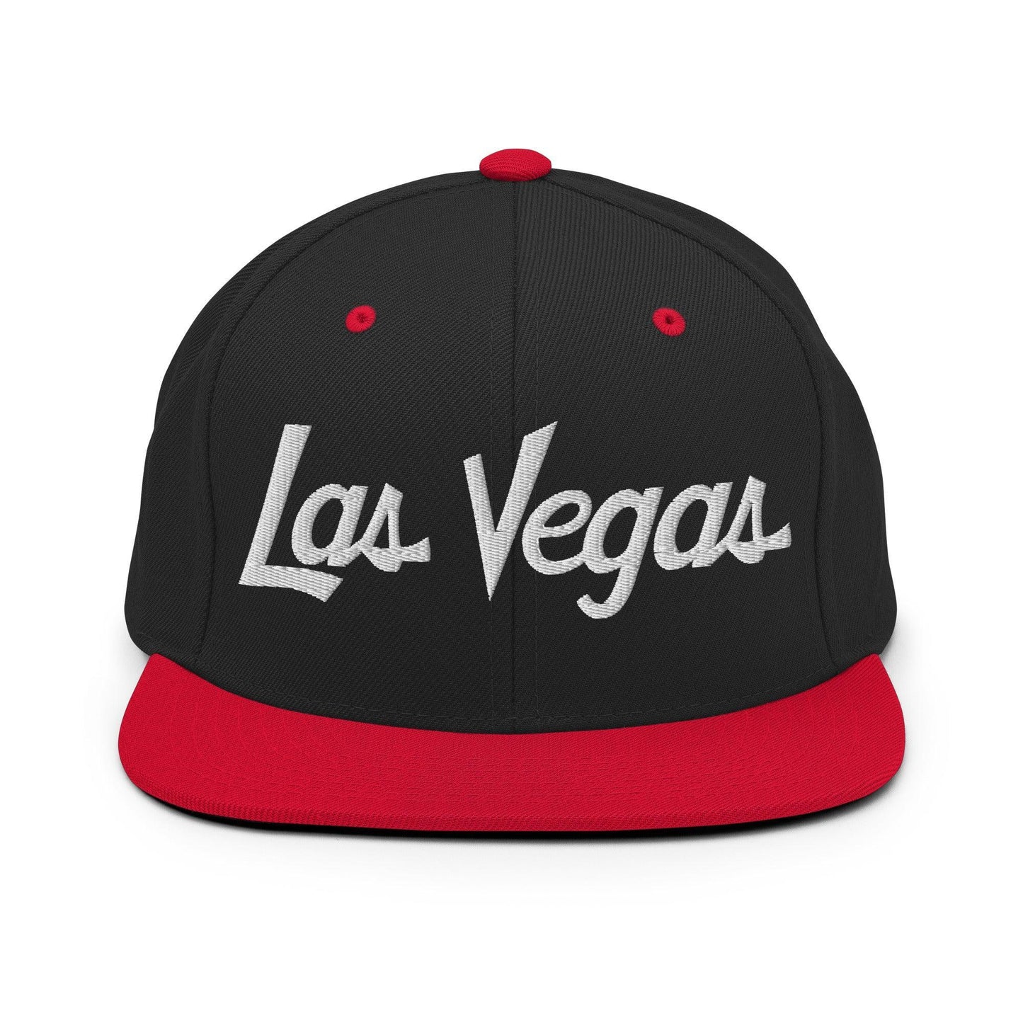 Las Vegas Script Snapback Hat Black/ Red