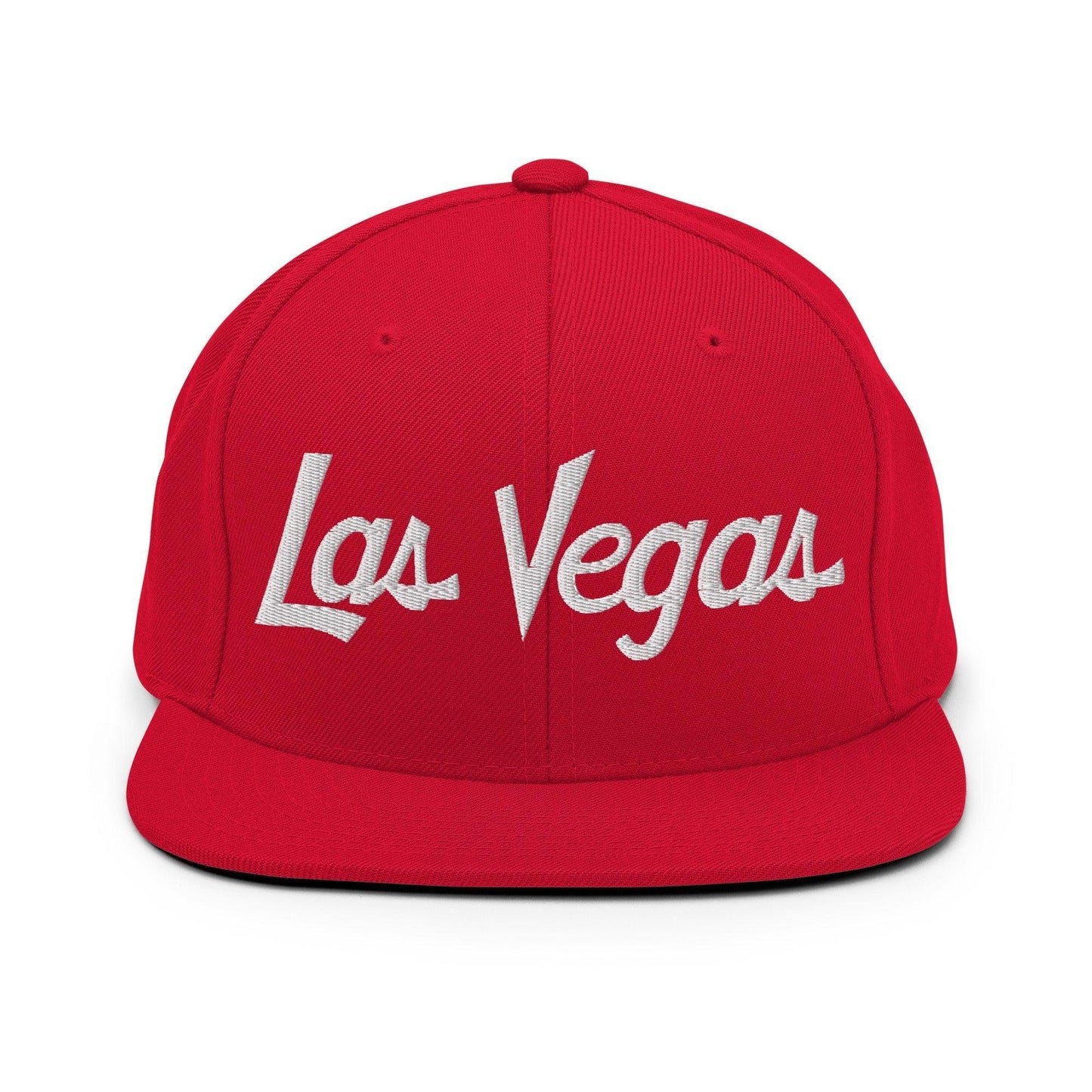 Las Vegas Script Snapback Hat Red