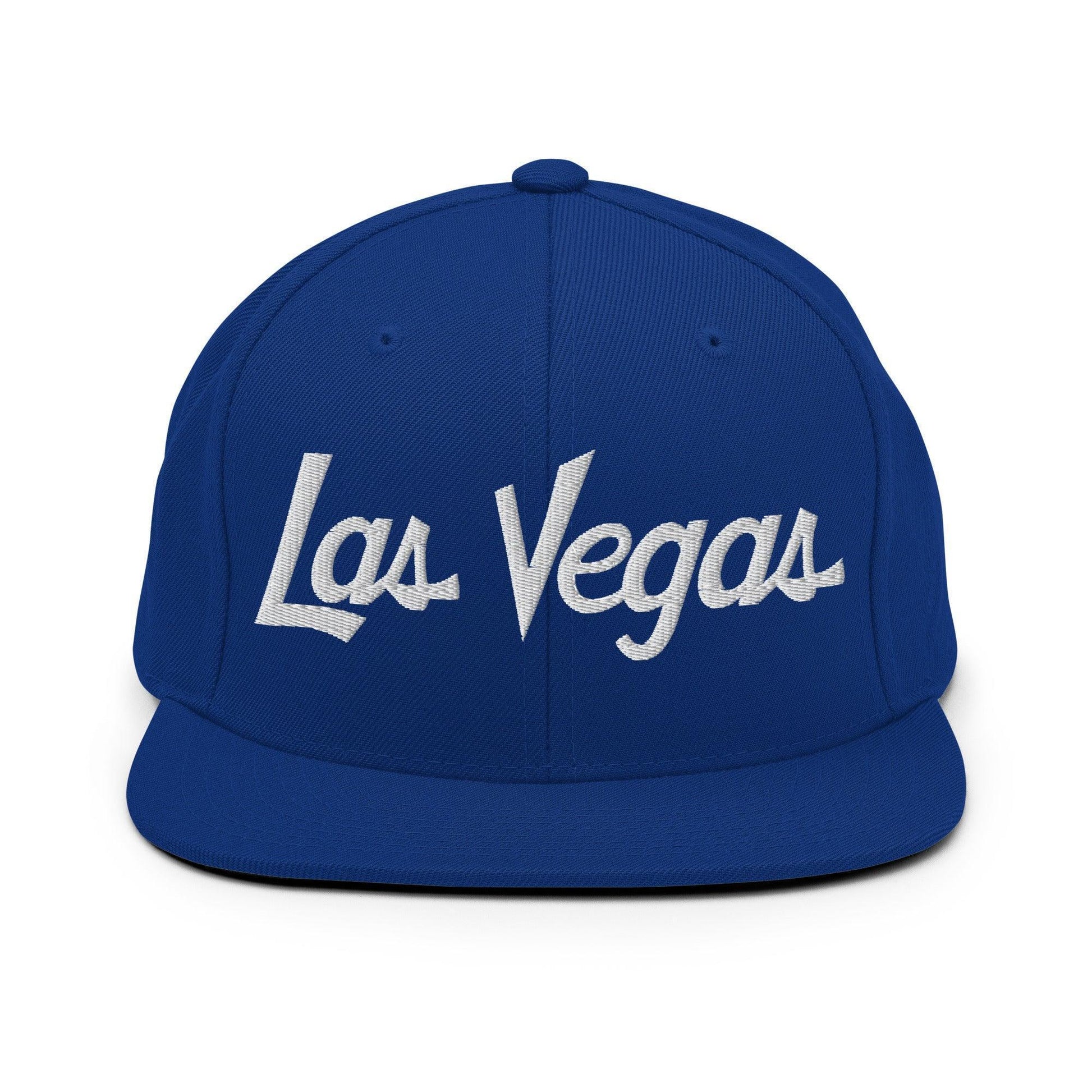 Las Vegas Script Snapback Hat Royal Blue