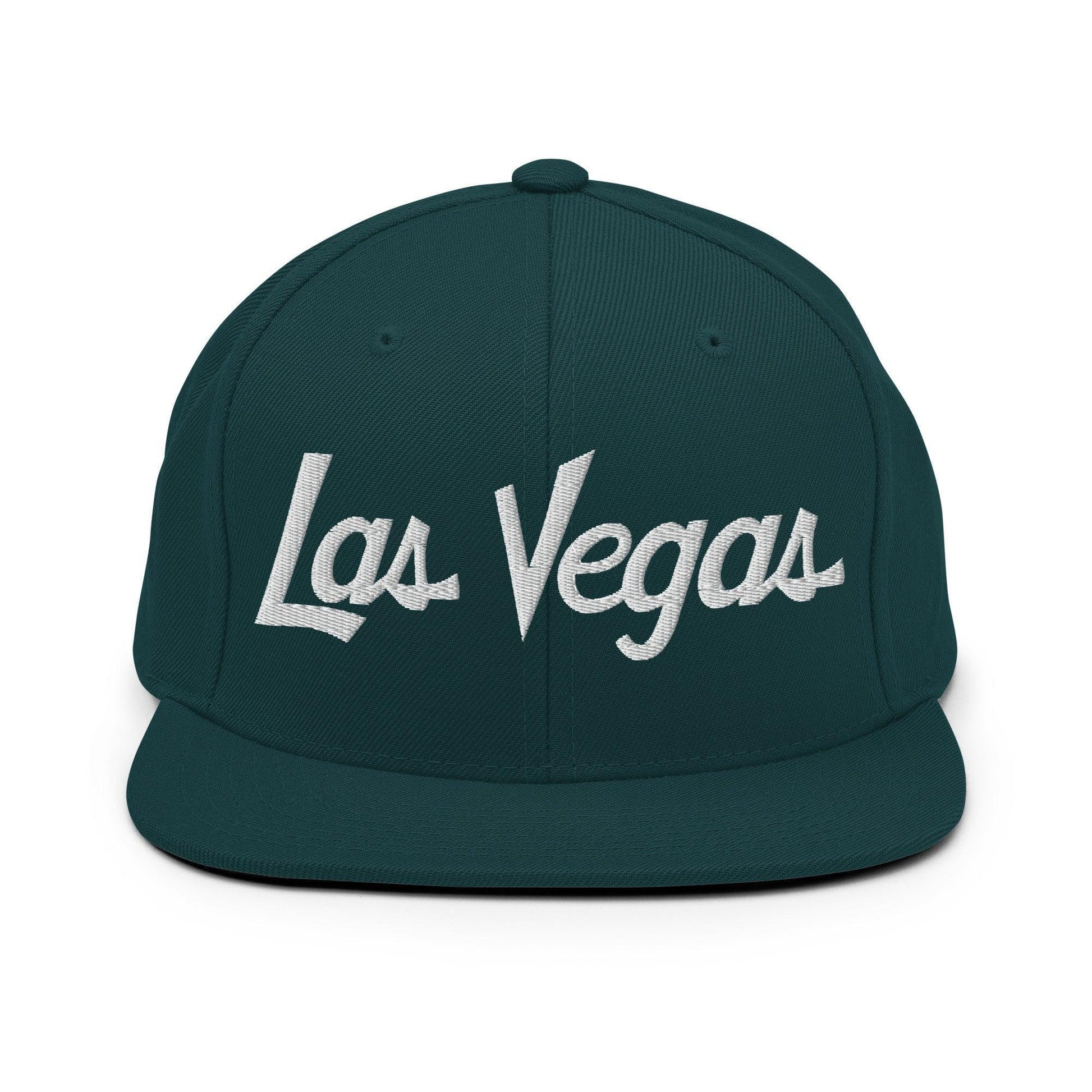 Las Vegas Script Snapback Hat Spruce