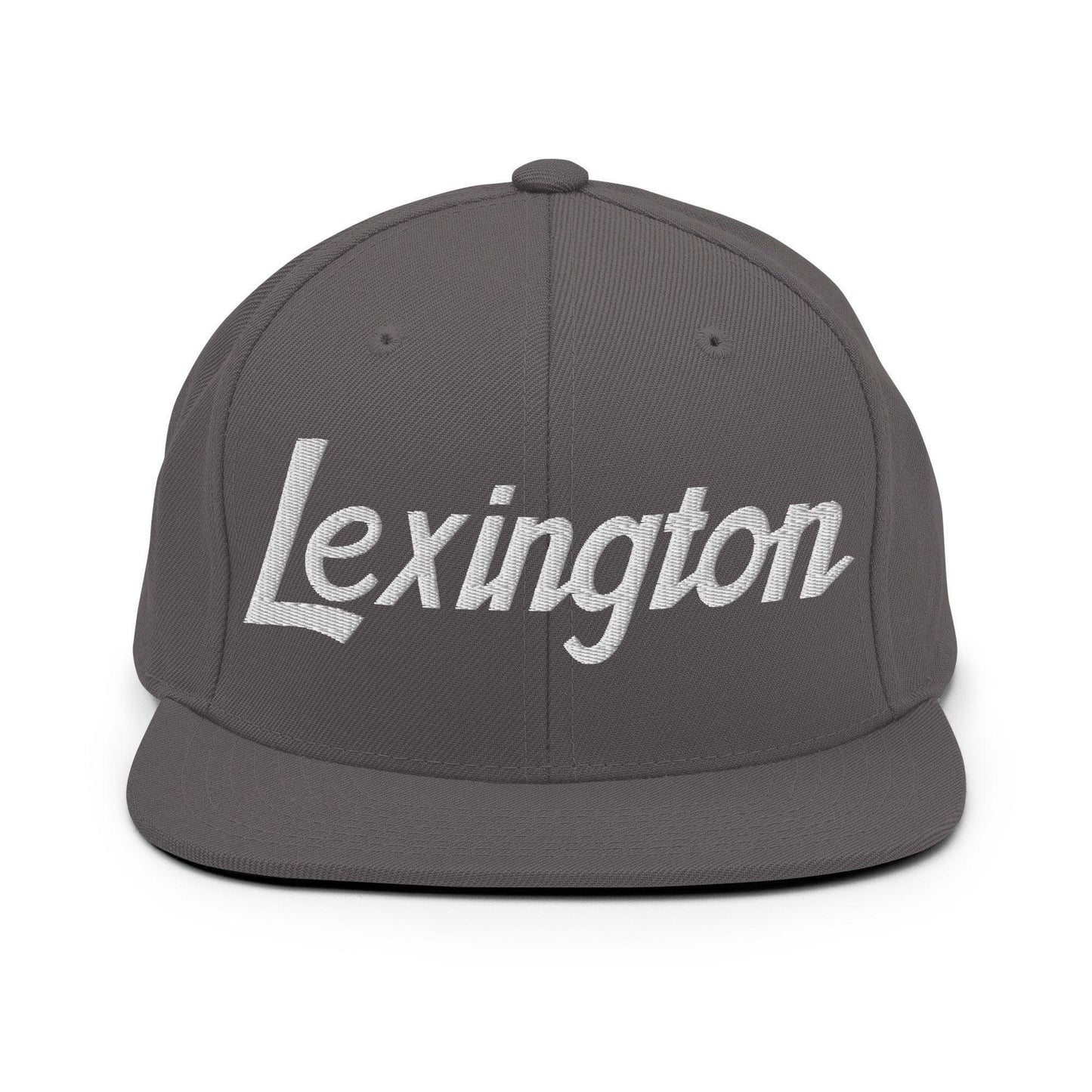 Lexington Script Snapback Hat Dark Grey