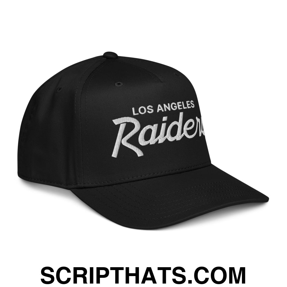 Los Angeles Raiders Vintage Sports Script Embroidered Baseball Snapback Hat Default Title