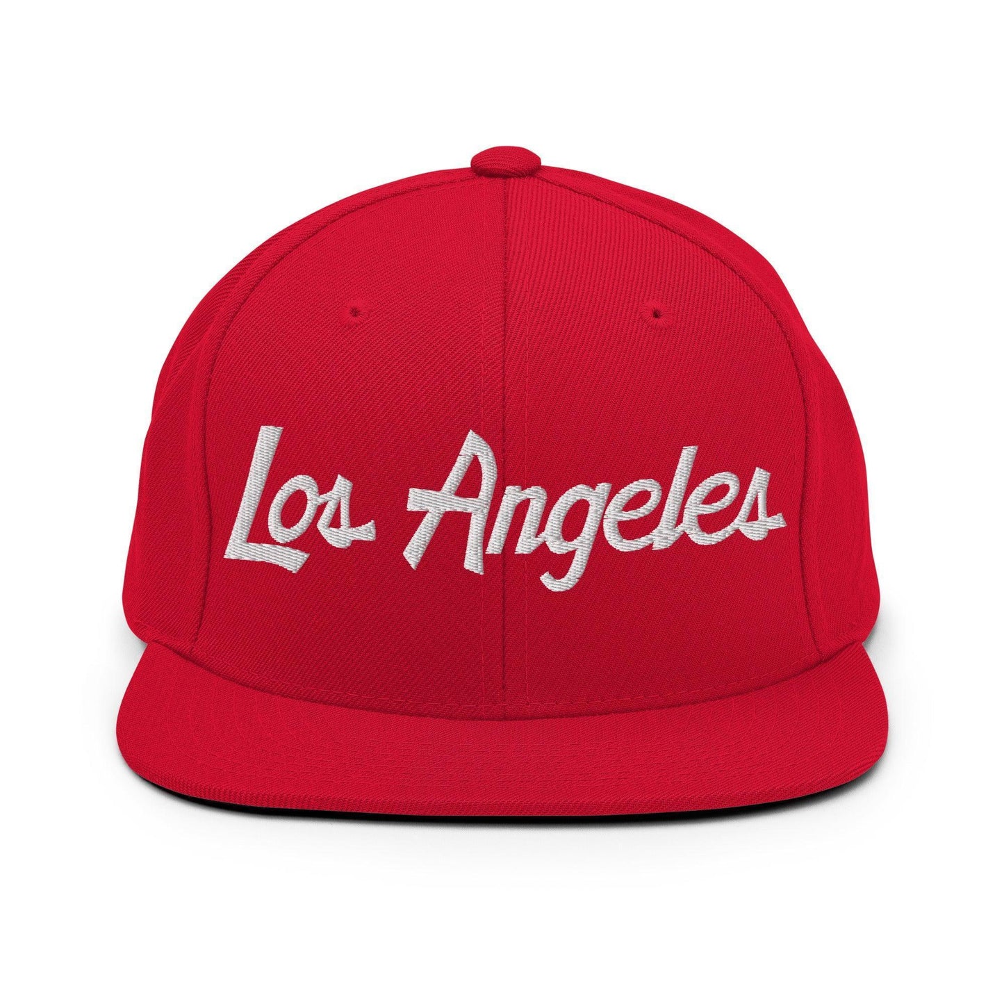 Los Angeles Script Snapback Hat Red