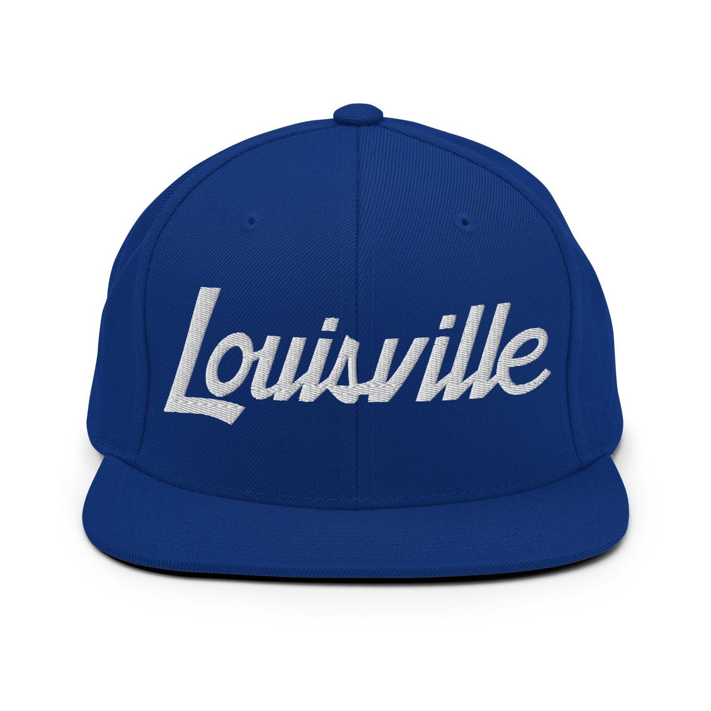 Louisville Script Snapback Hat Royal Blue