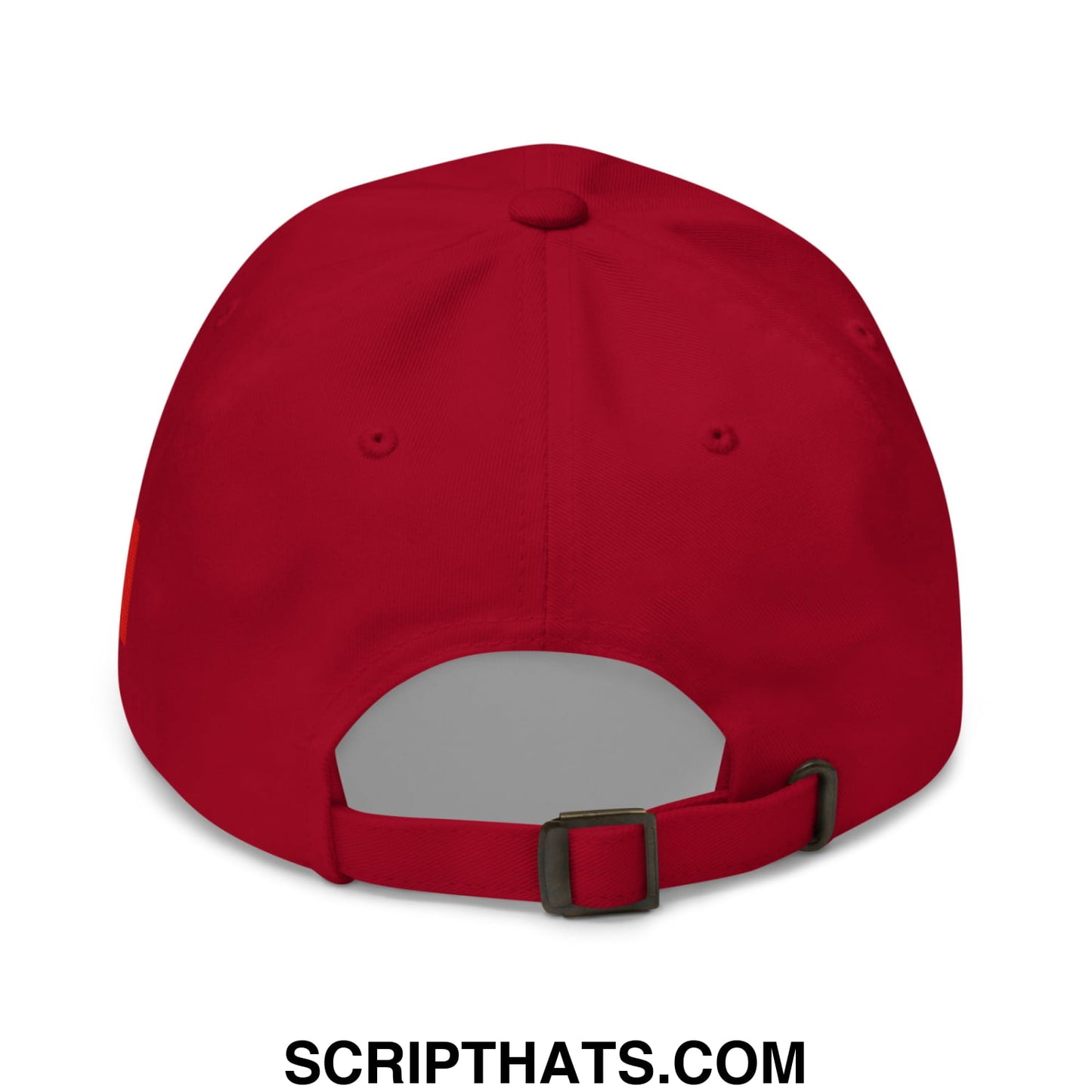 MAGA Make America Go Away Canada Flag Embroidered Unstructured Dad Hat Cranberry