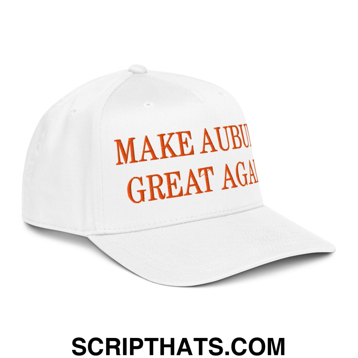 Make Auburn Great Again Embroidered Baseball Snapback Hat White