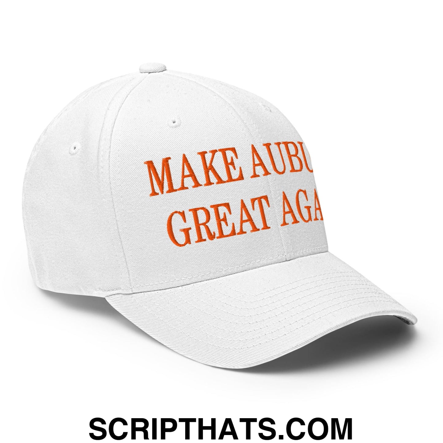Make Auburn Great Again Embroidered Stretch Fit Baseball Hat White