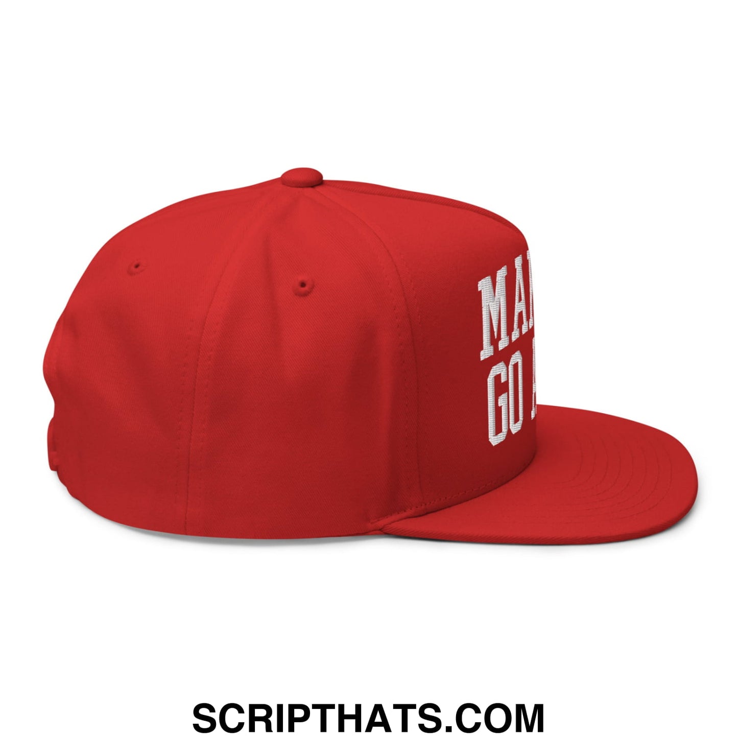 Make ICE Go Away Minnesota Flag Embroidered Flat Bill Brim 5 Panel Snapback Hat Red