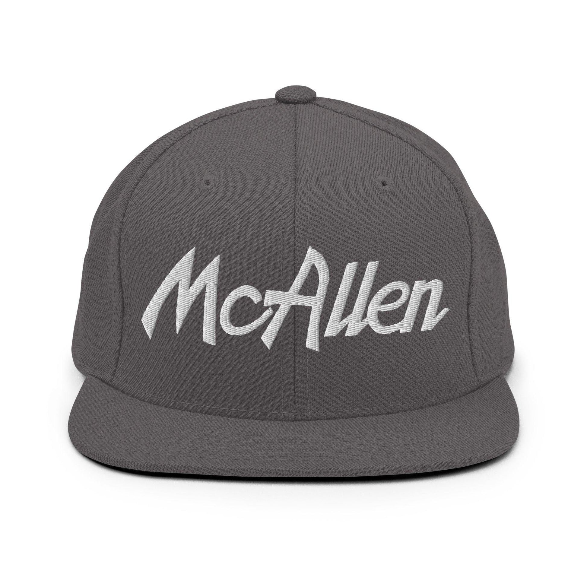 McAllen Script Snapback Hat Dark Grey