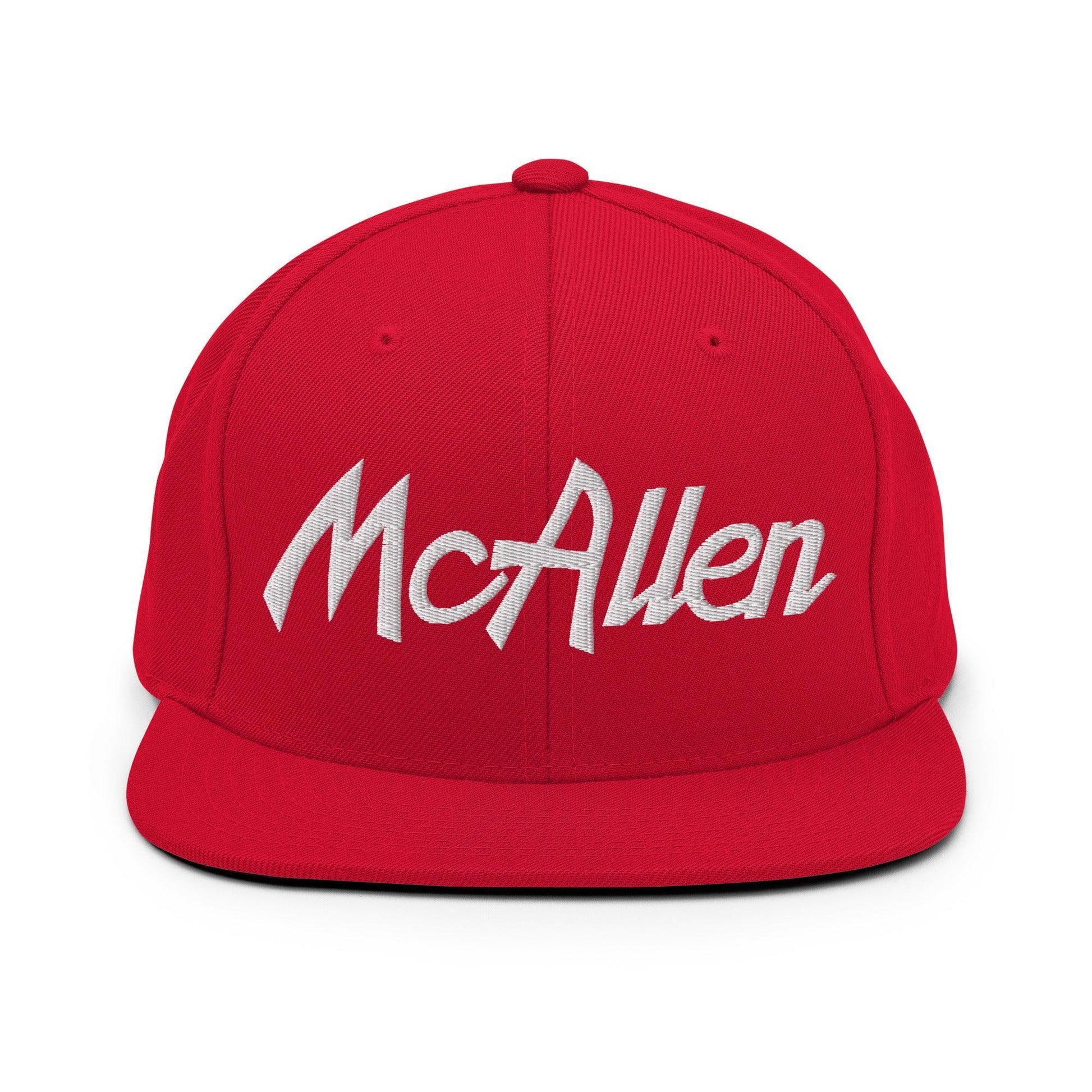 McAllen Script Snapback Hat Red