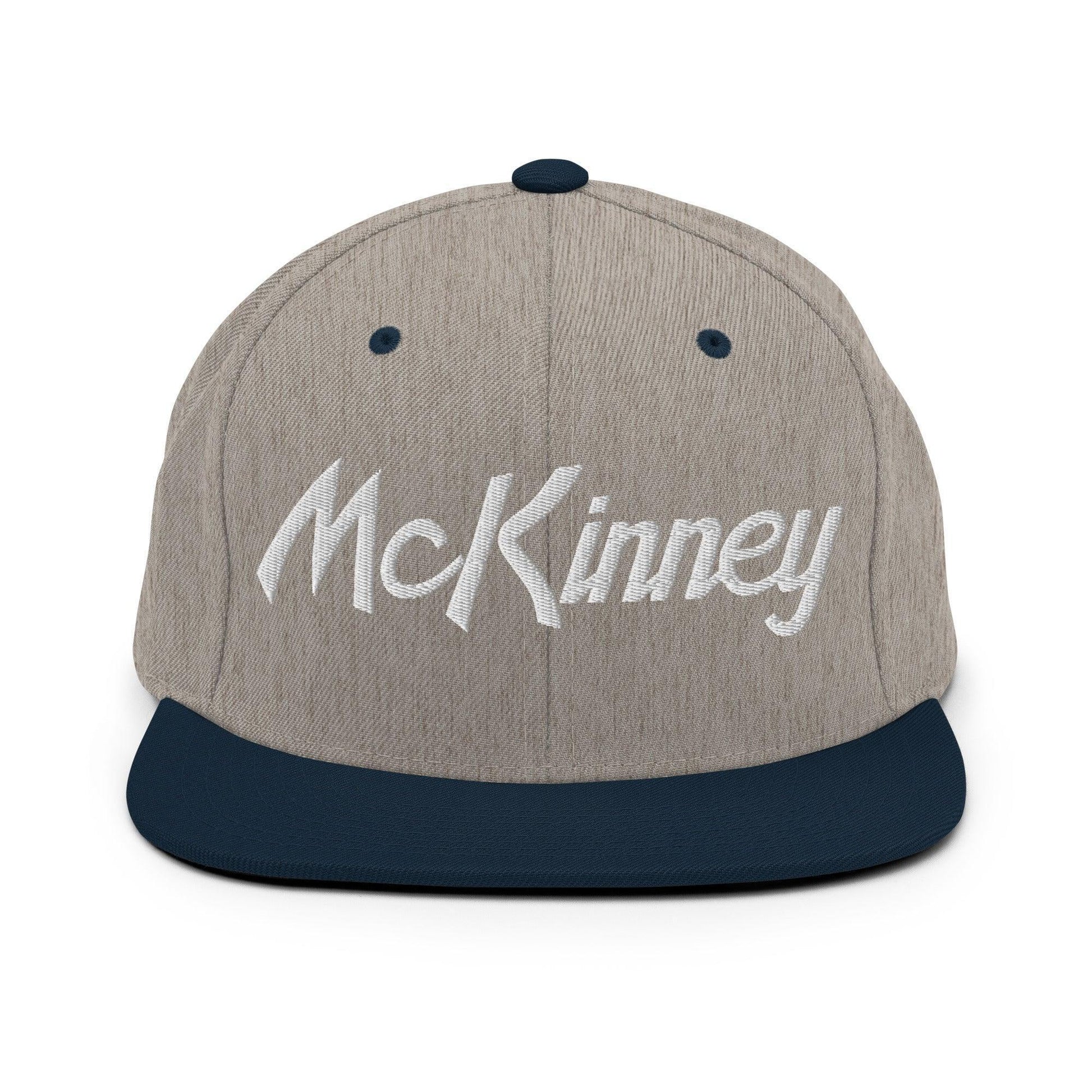 McKinney Script Snapback Hat Heather Grey/ Navy