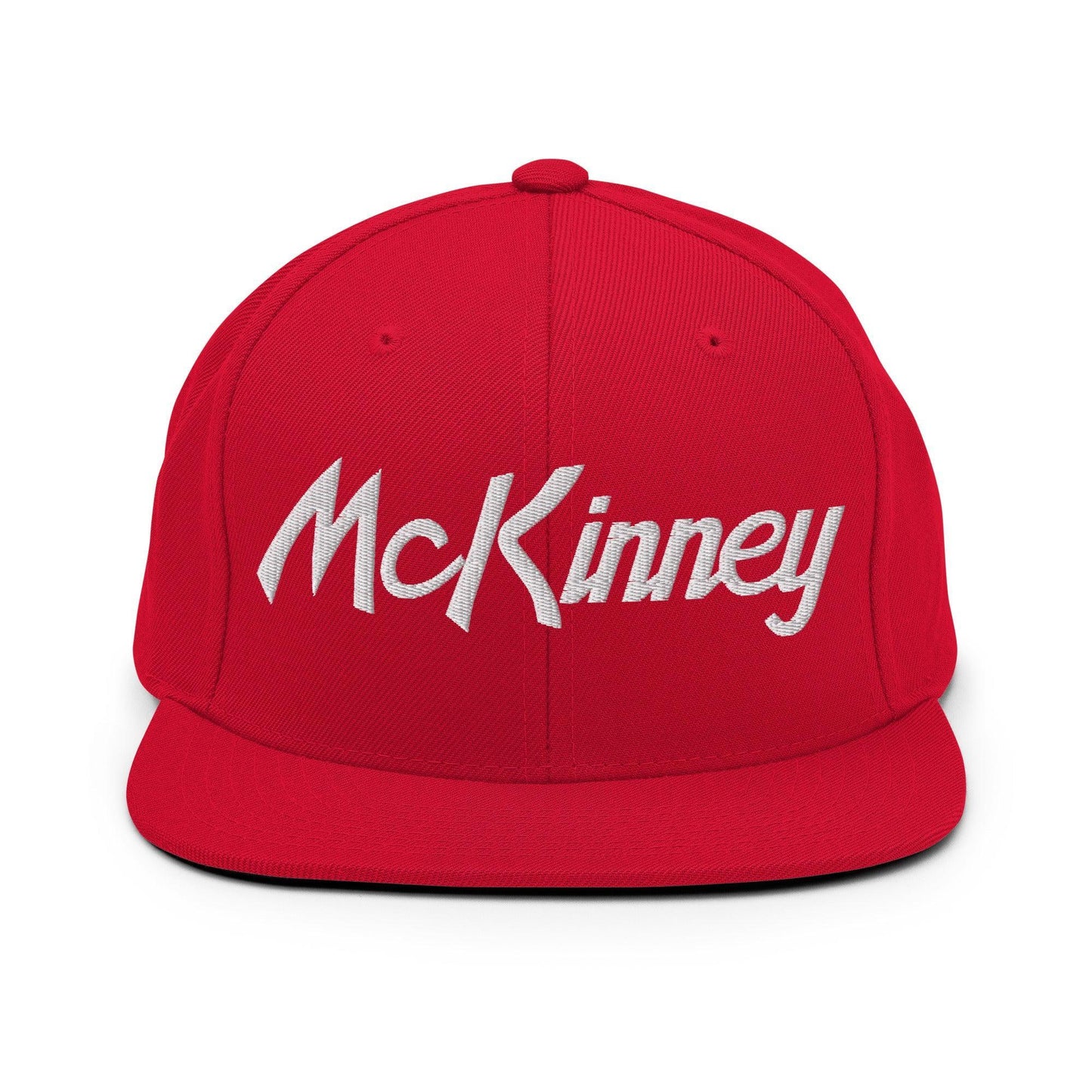 McKinney Script Snapback Hat Red