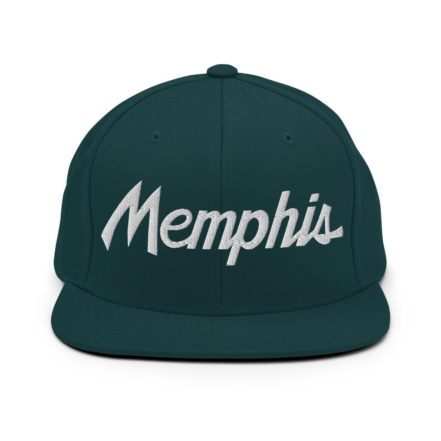 Memphis Script Snapback Hat Spruce