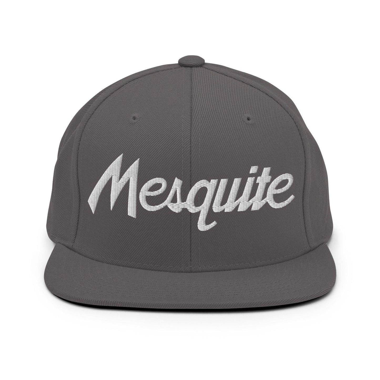 Mesquite Script Snapback Hat Dark Grey