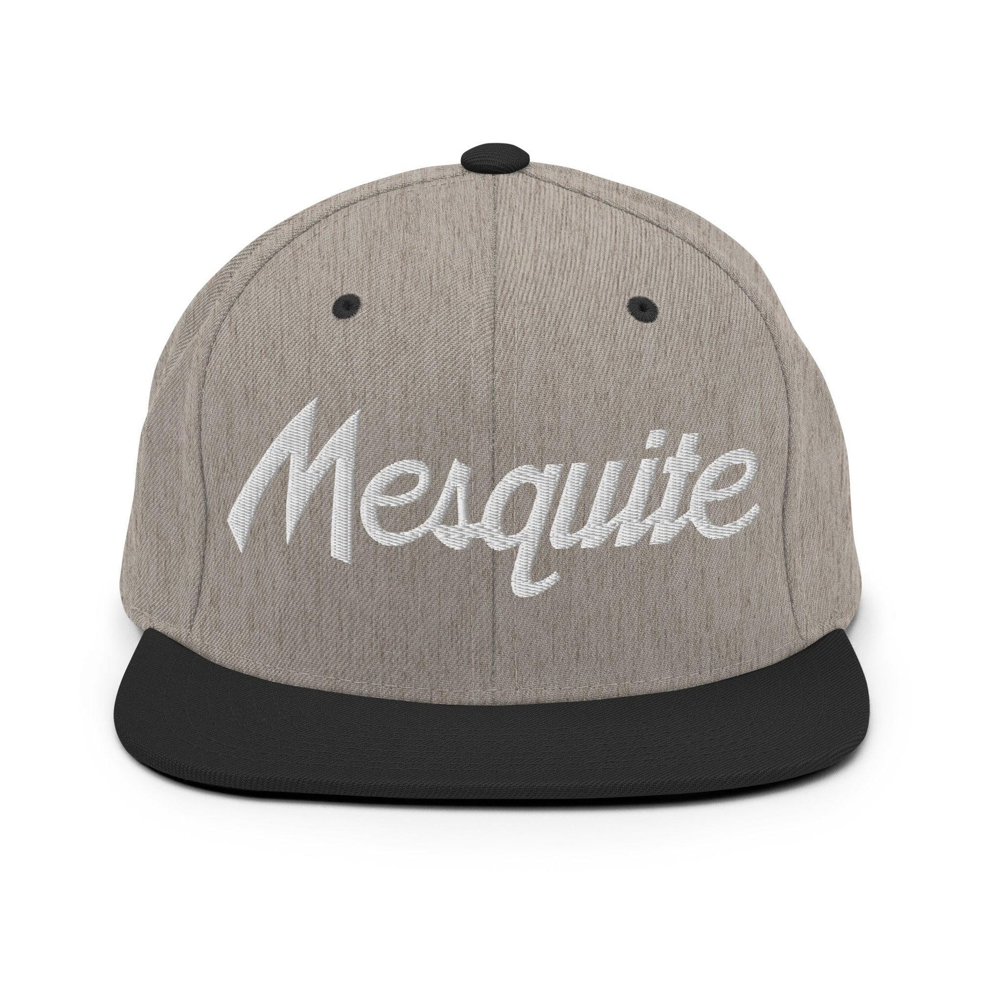 Mesquite Script Snapback Hat Heather/Black