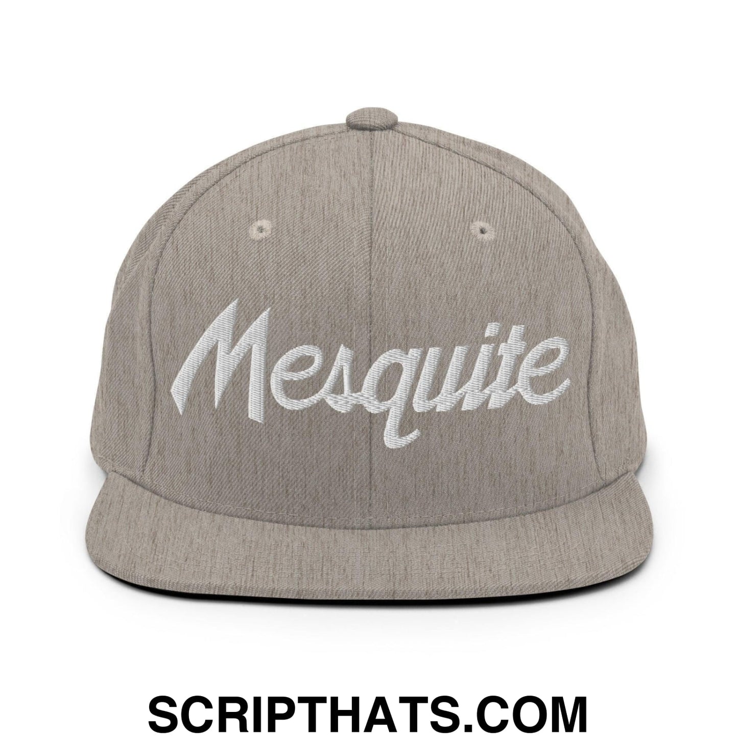 Mesquite Script Snapback Hat Heather Grey