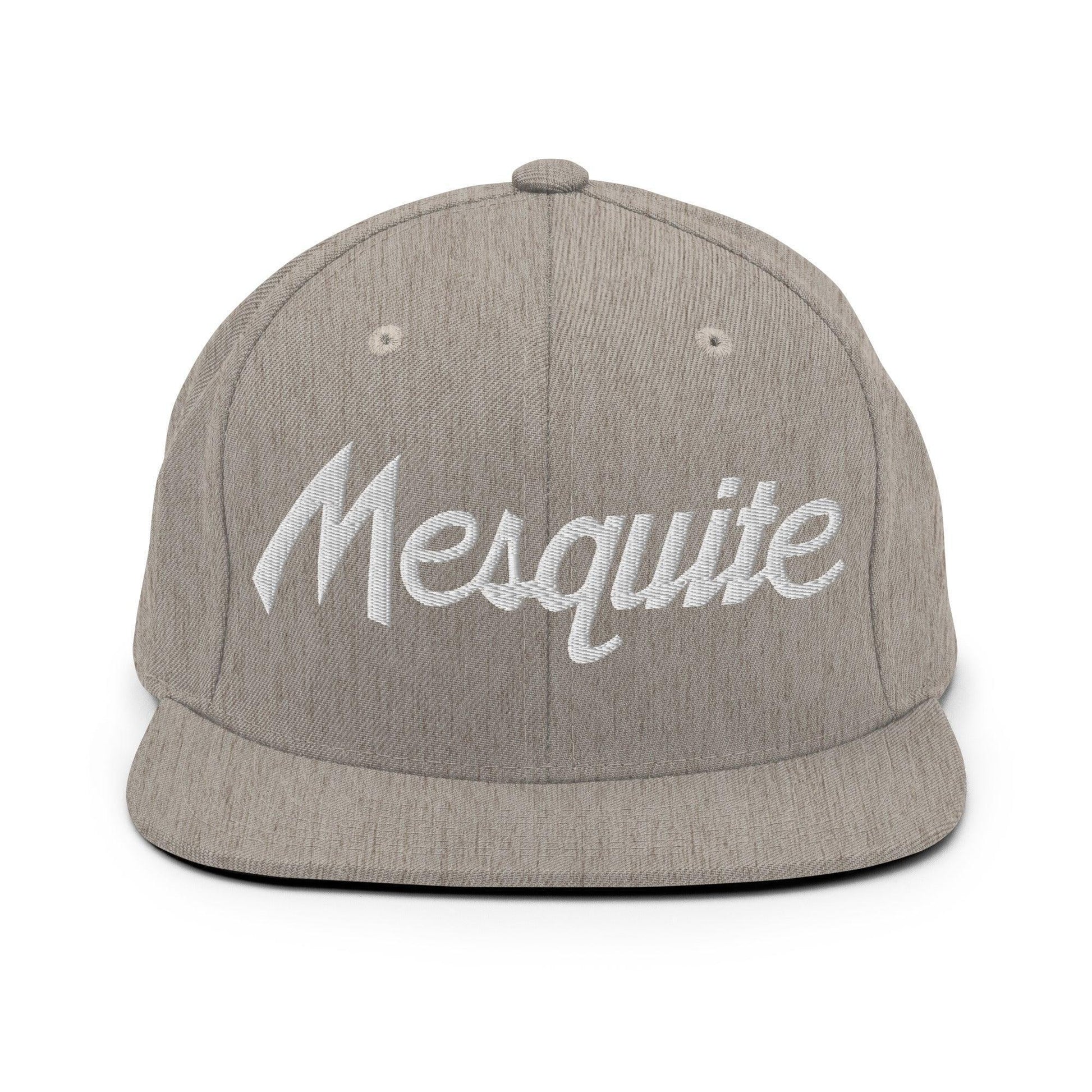 Mesquite Script Snapback Hat Heather Grey