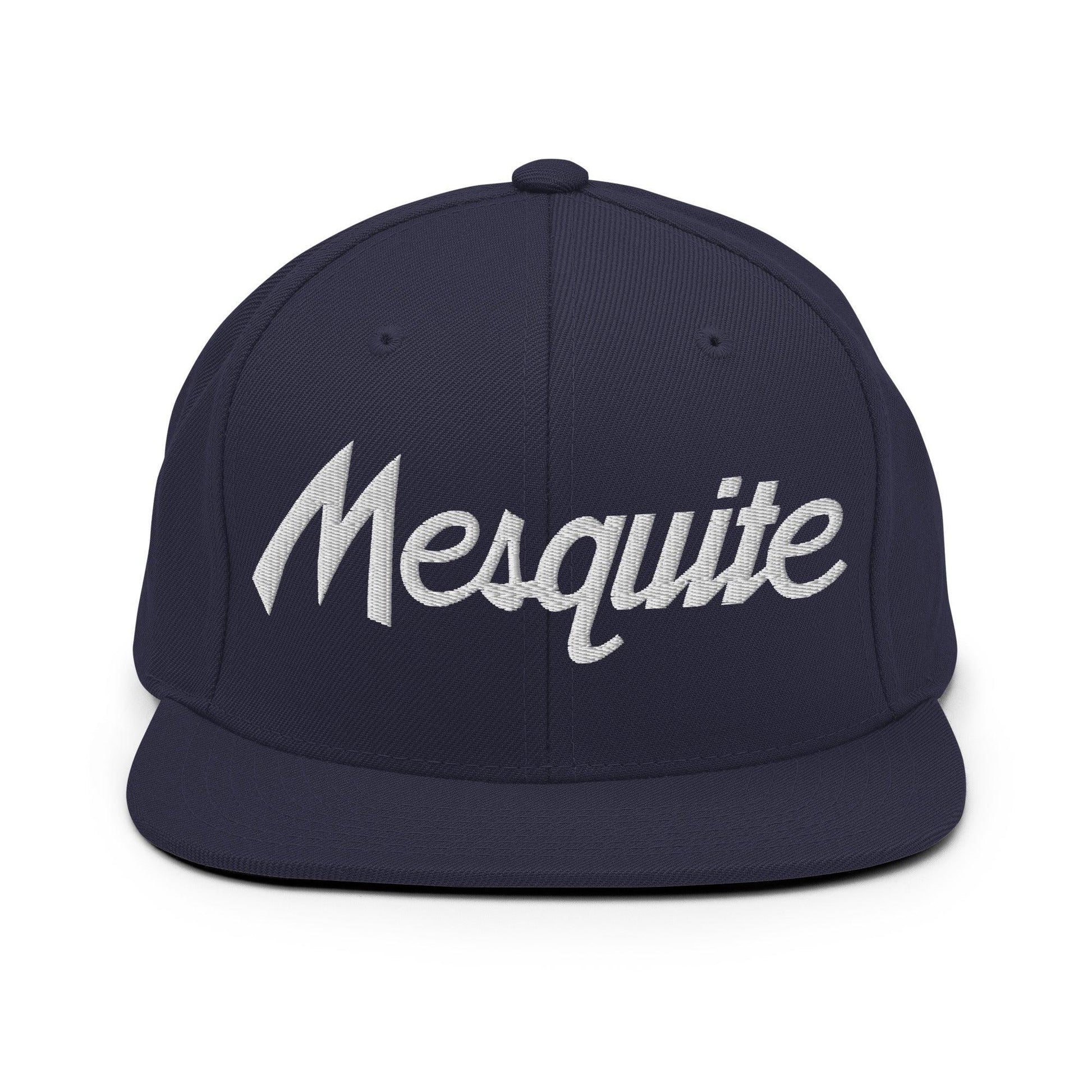 Mesquite Script Snapback Hat Navy