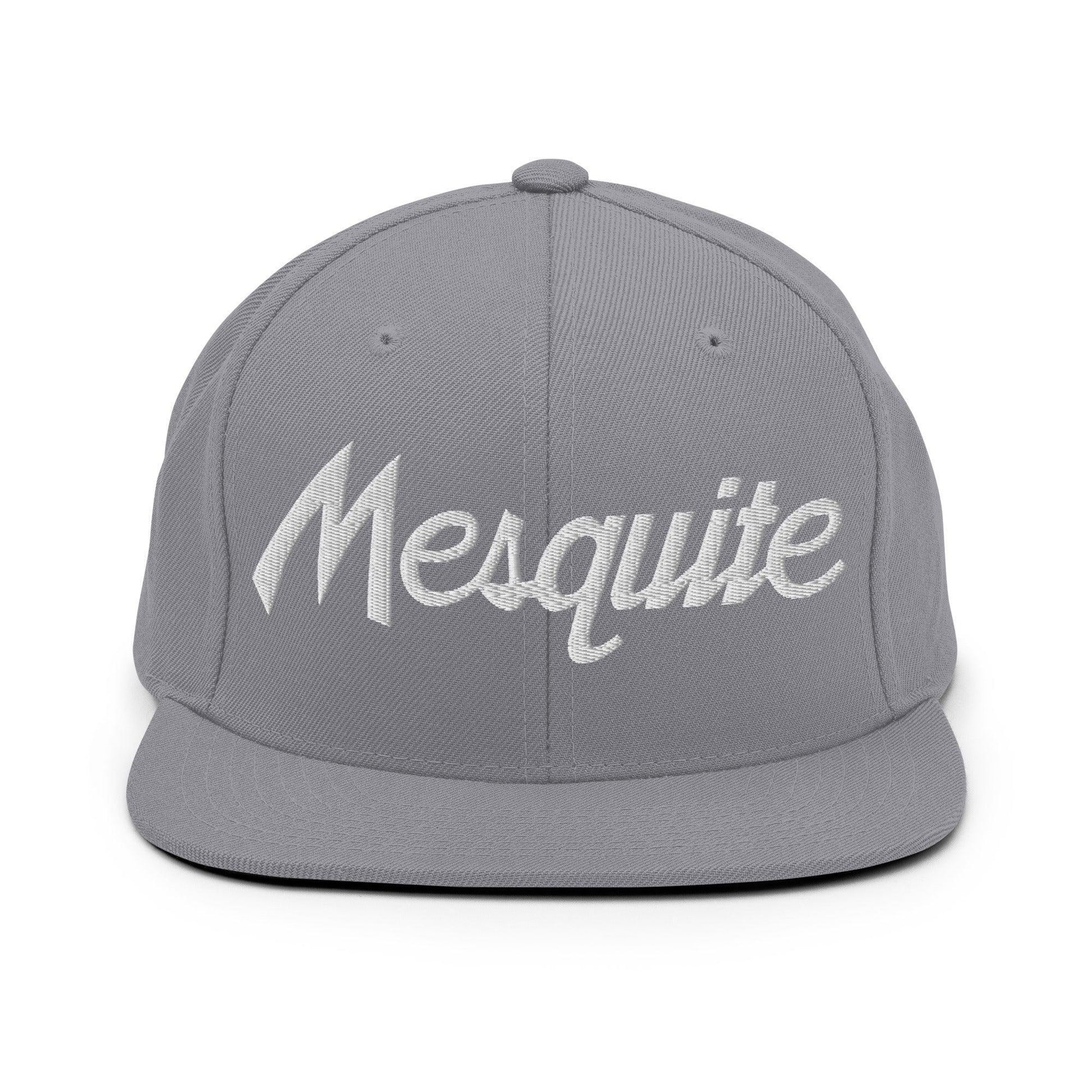 Mesquite Script Snapback Hat Silver