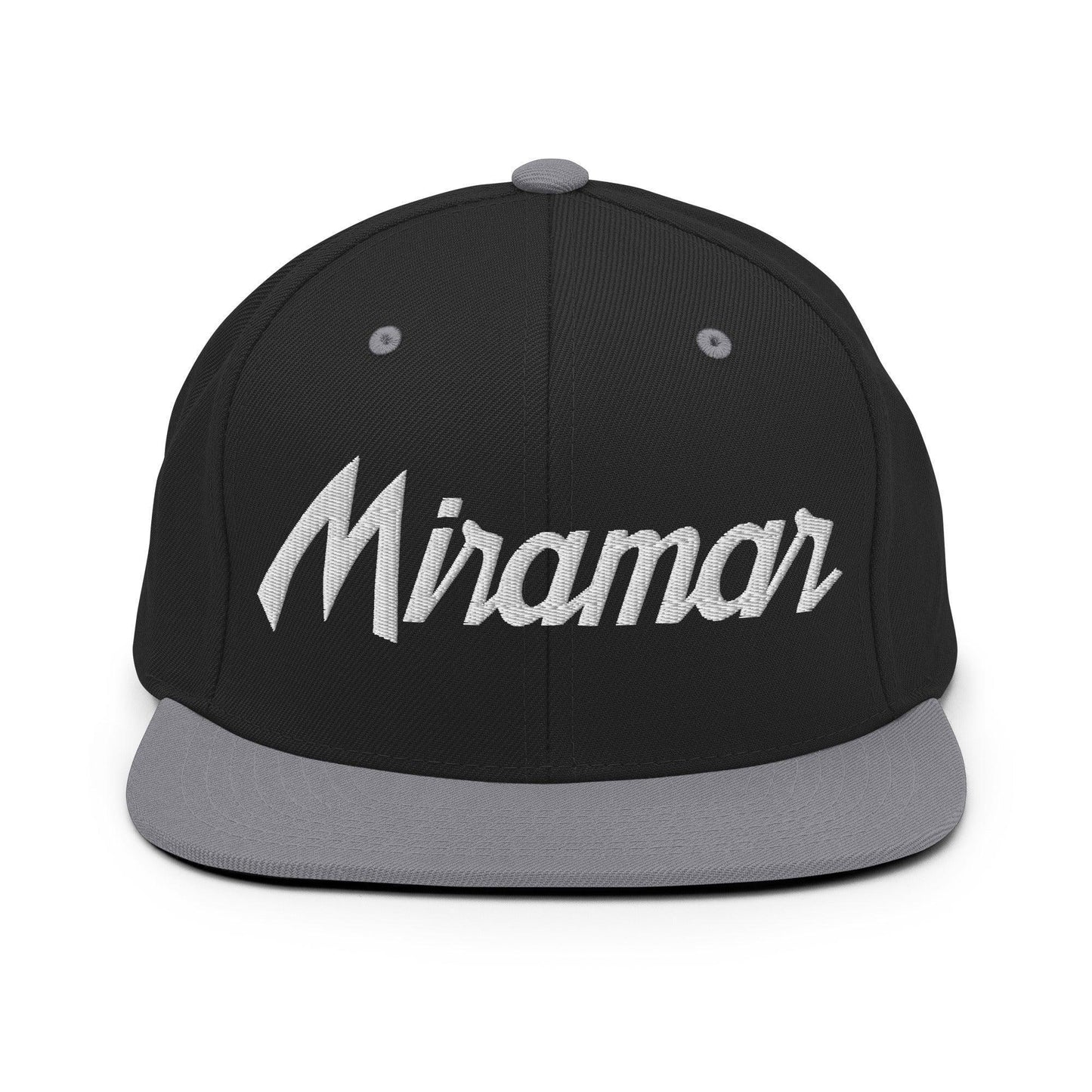 Miramar Script Snapback Hat Black/ Silver