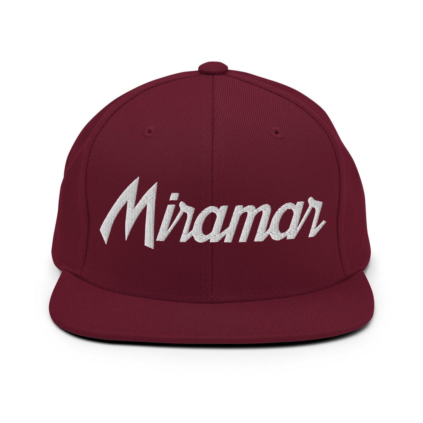 Miramar Script Snapback Hat Maroon