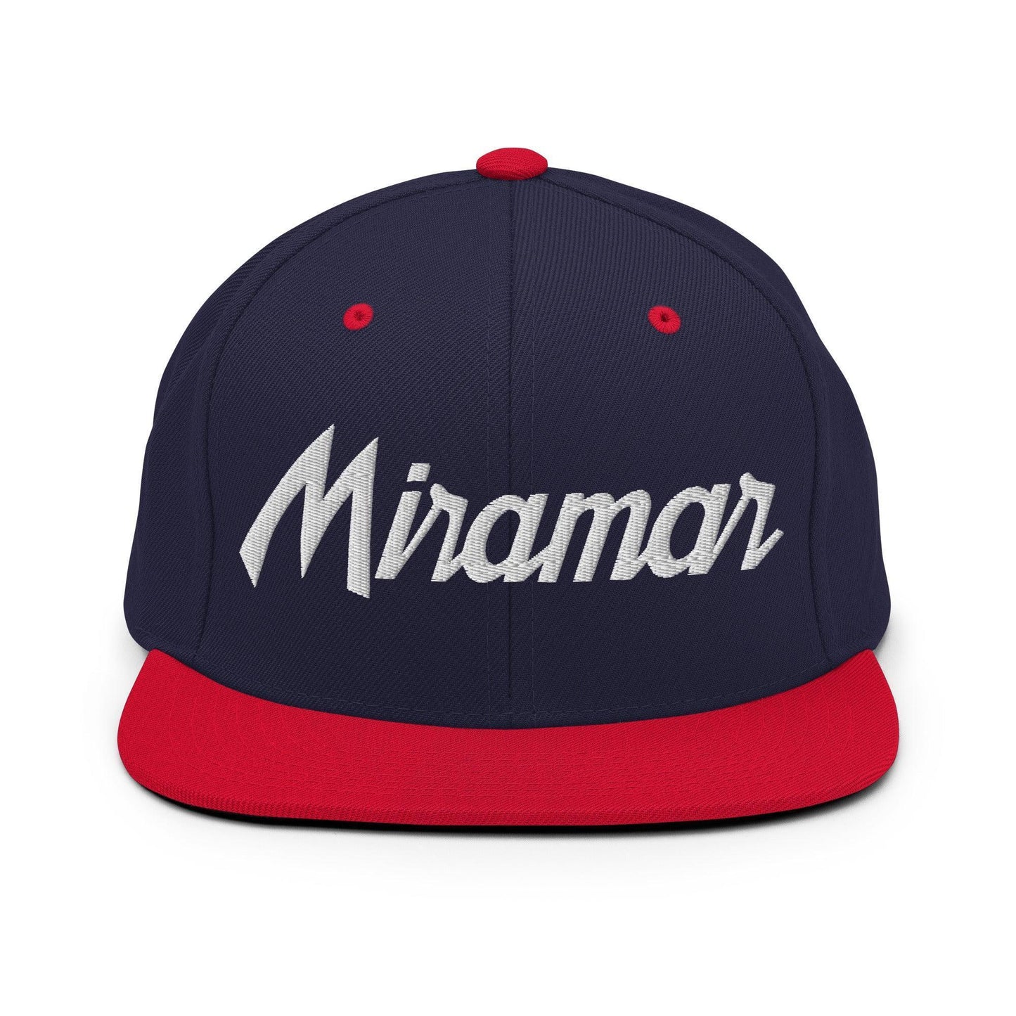 Miramar Script Snapback Hat Navy/ Red
