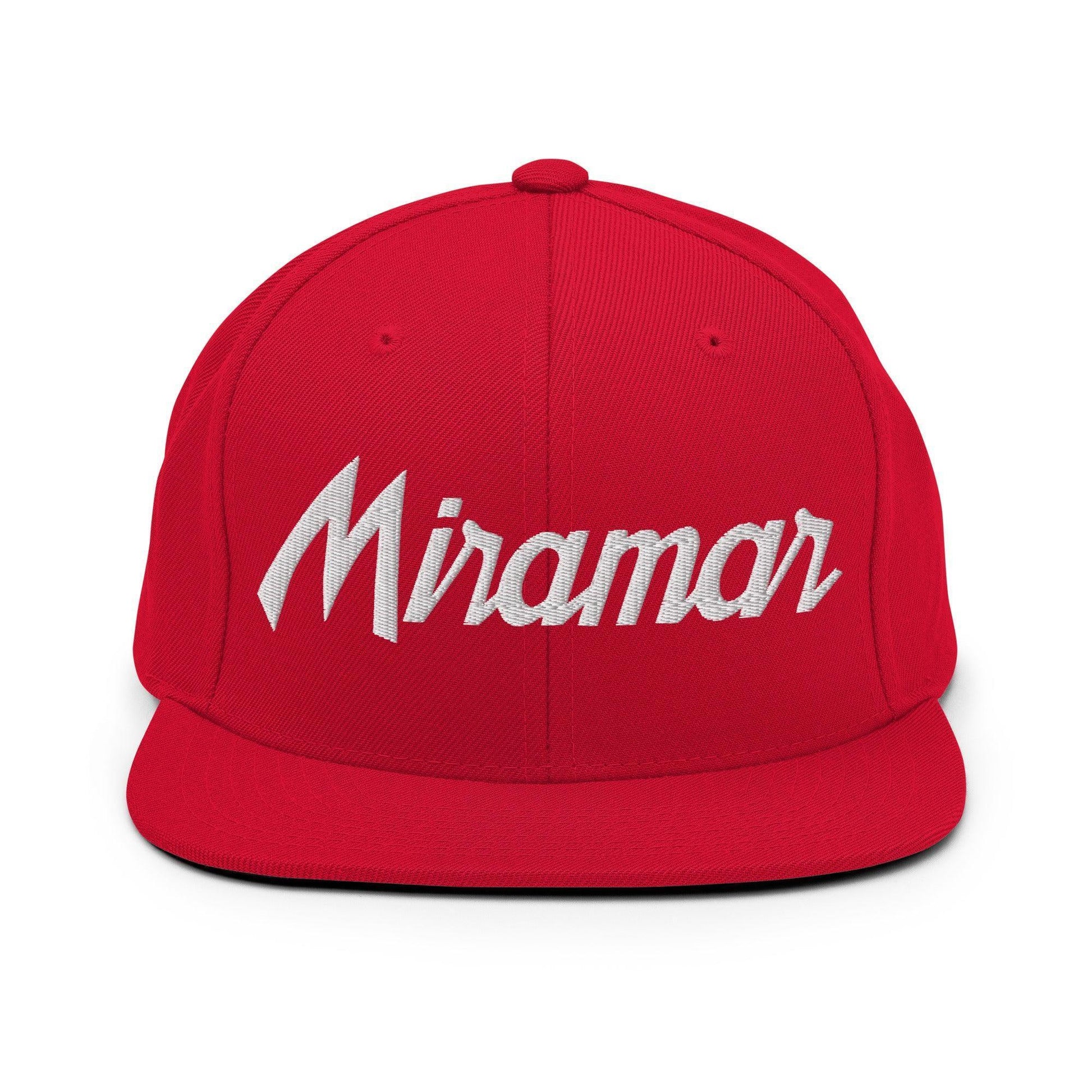 Miramar Script Snapback Hat Red