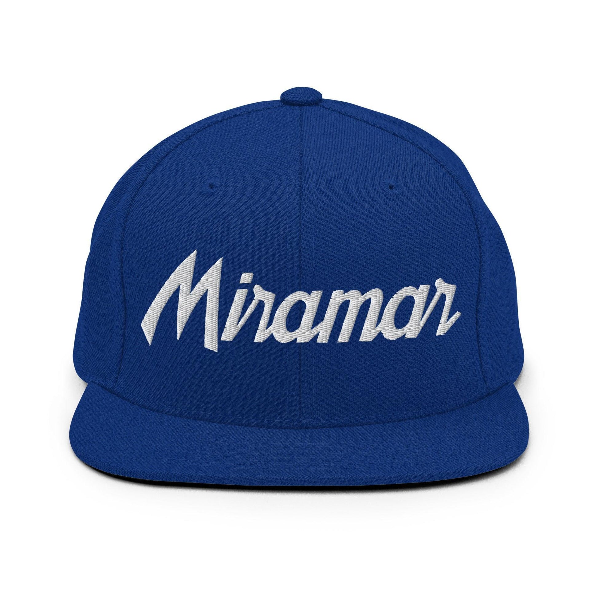Miramar Script Snapback Hat Royal Blue