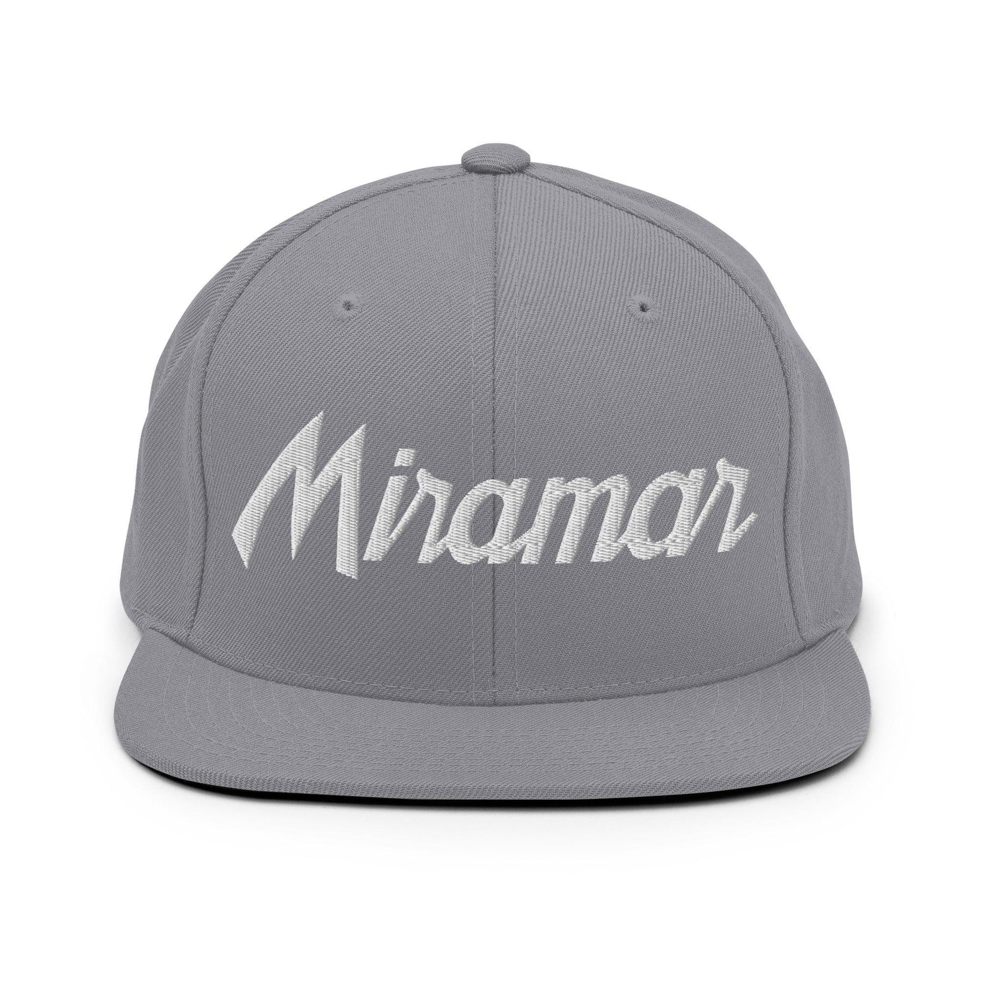 Miramar Script Snapback Hat Silver