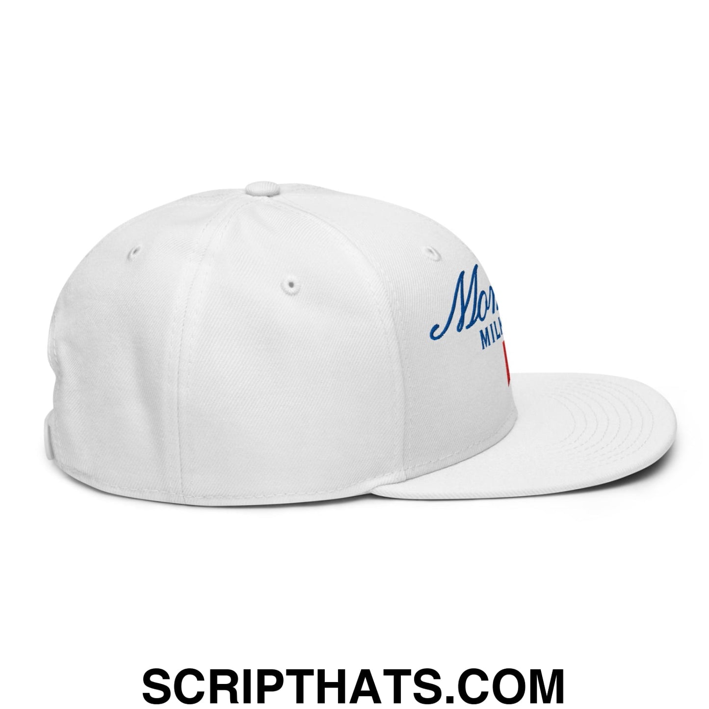 Mommy Milkers Embroidered Flat Brim Bill Snapback Hat Default Title