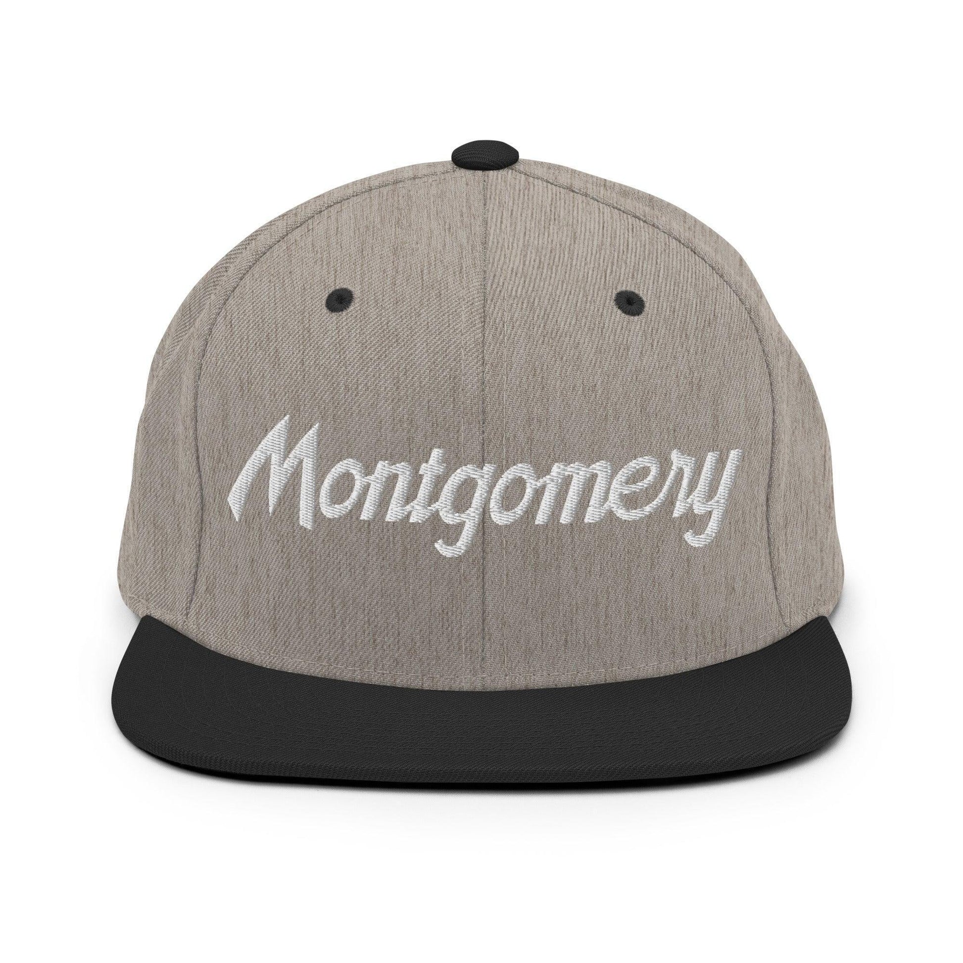 Montgomery Script Snapback Hat Heather/Black