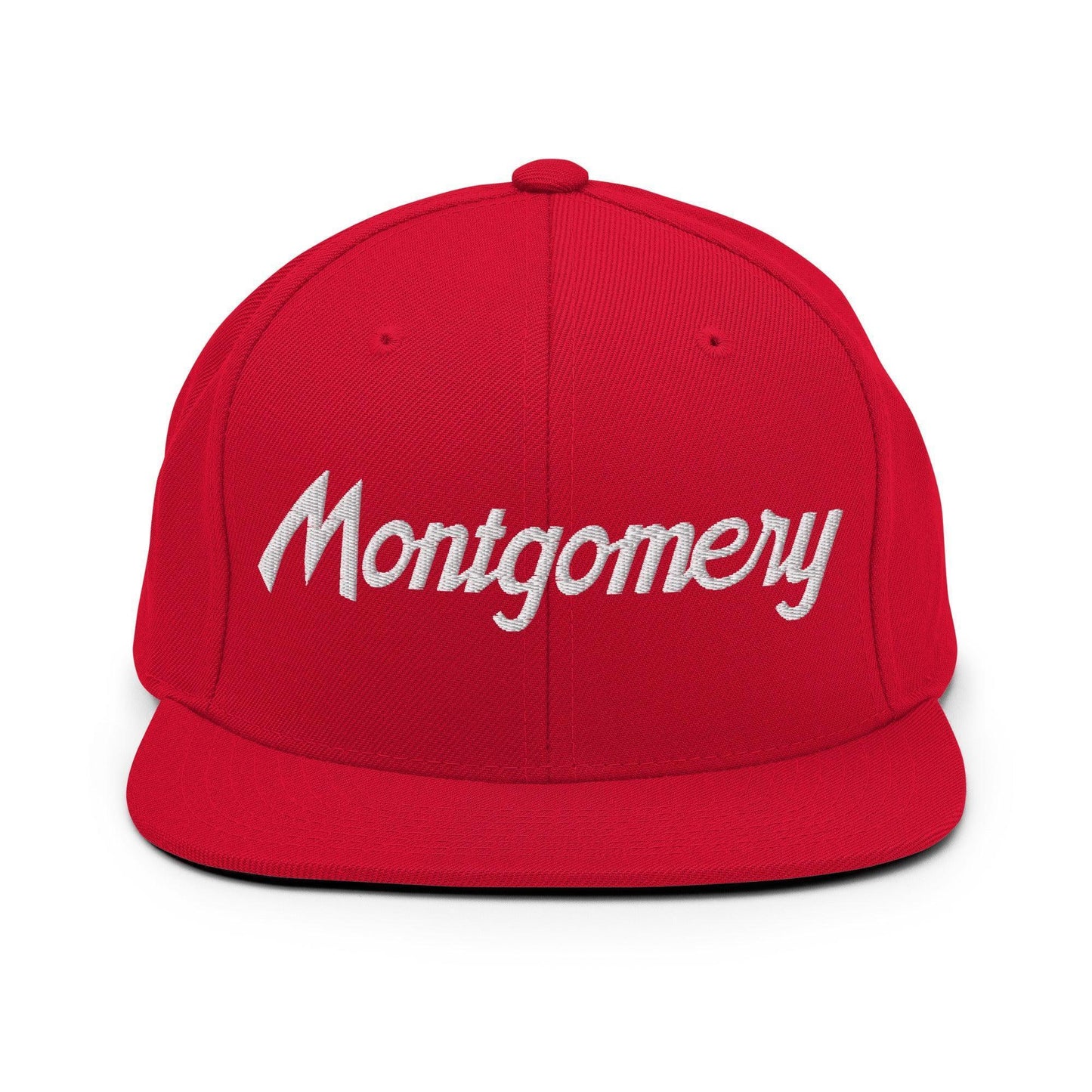 Montgomery Script Snapback Hat Red